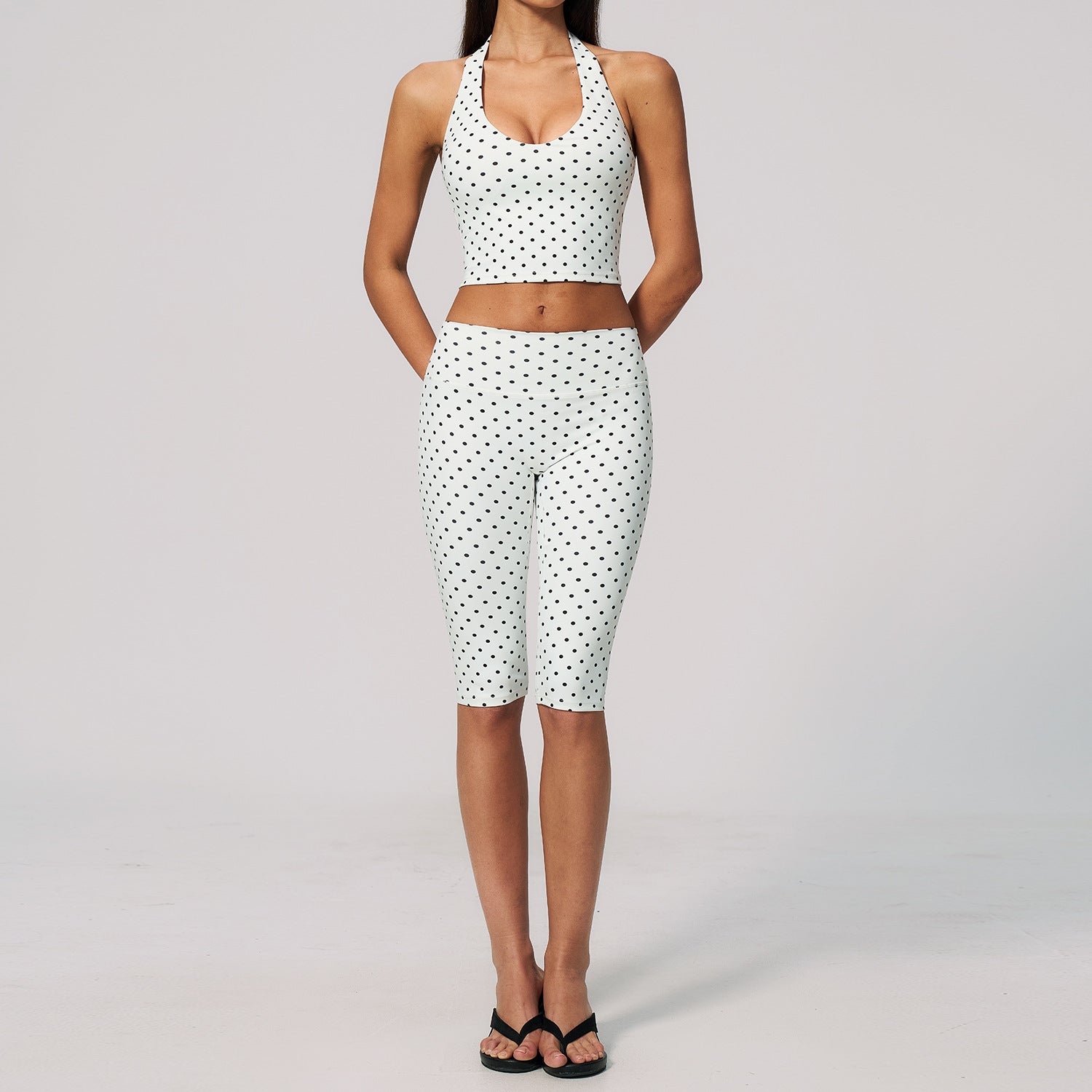 Women's New Polka-Dot Yoga Outfit Set