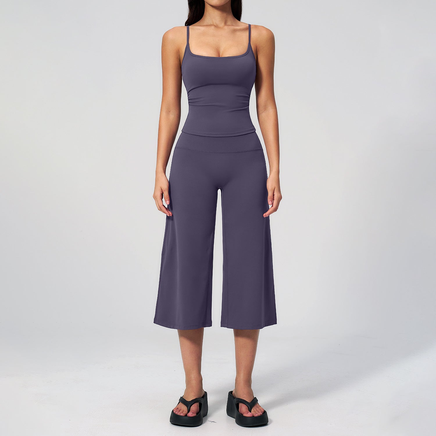 women's new Cami Top with quick-drying Mid-Length leggings yoga set