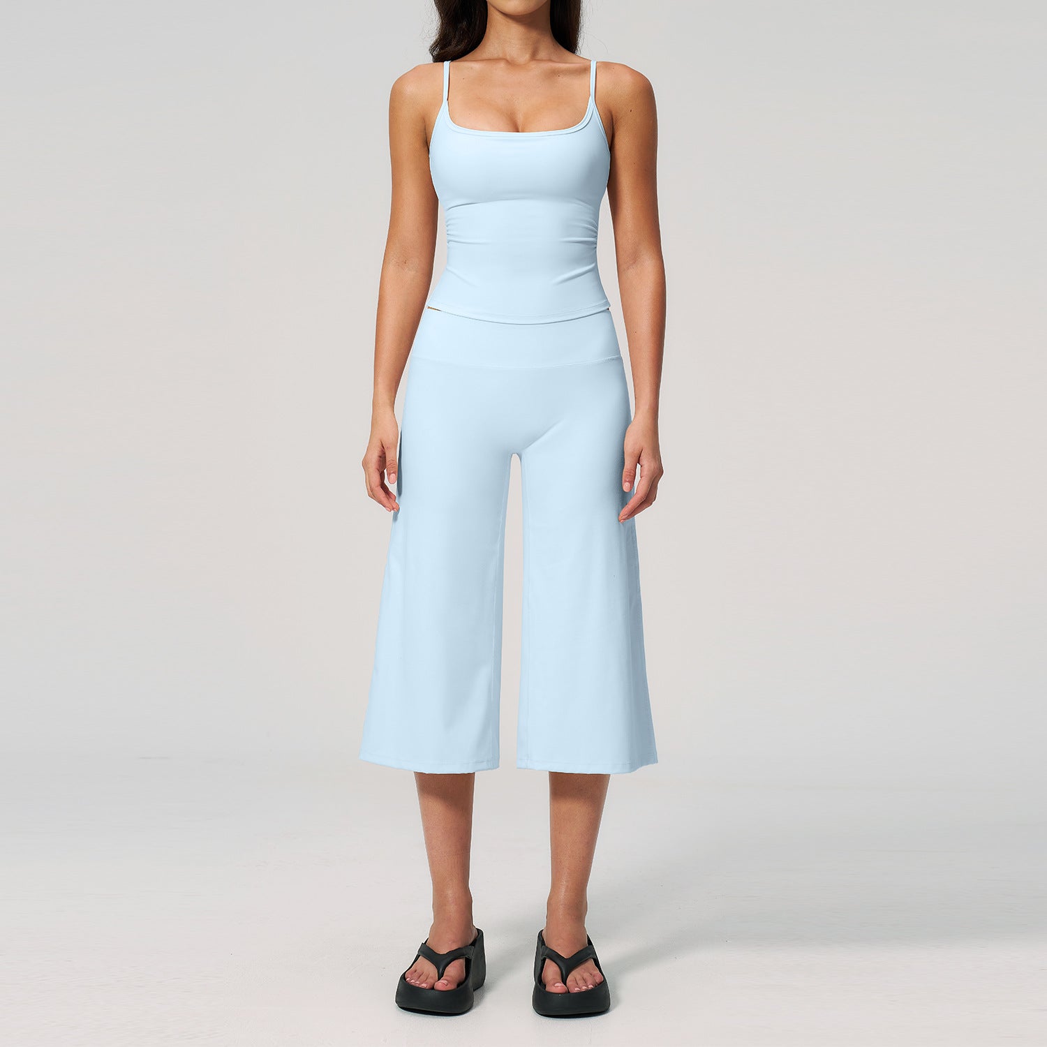 women's new Cami Top with quick-drying Mid-Length leggings yoga set