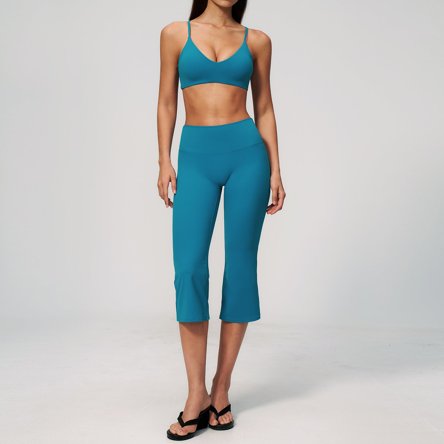 Women's Sexy Sports Bra with Quick-Drying Mid-Length Shorts fitness yoga Set
