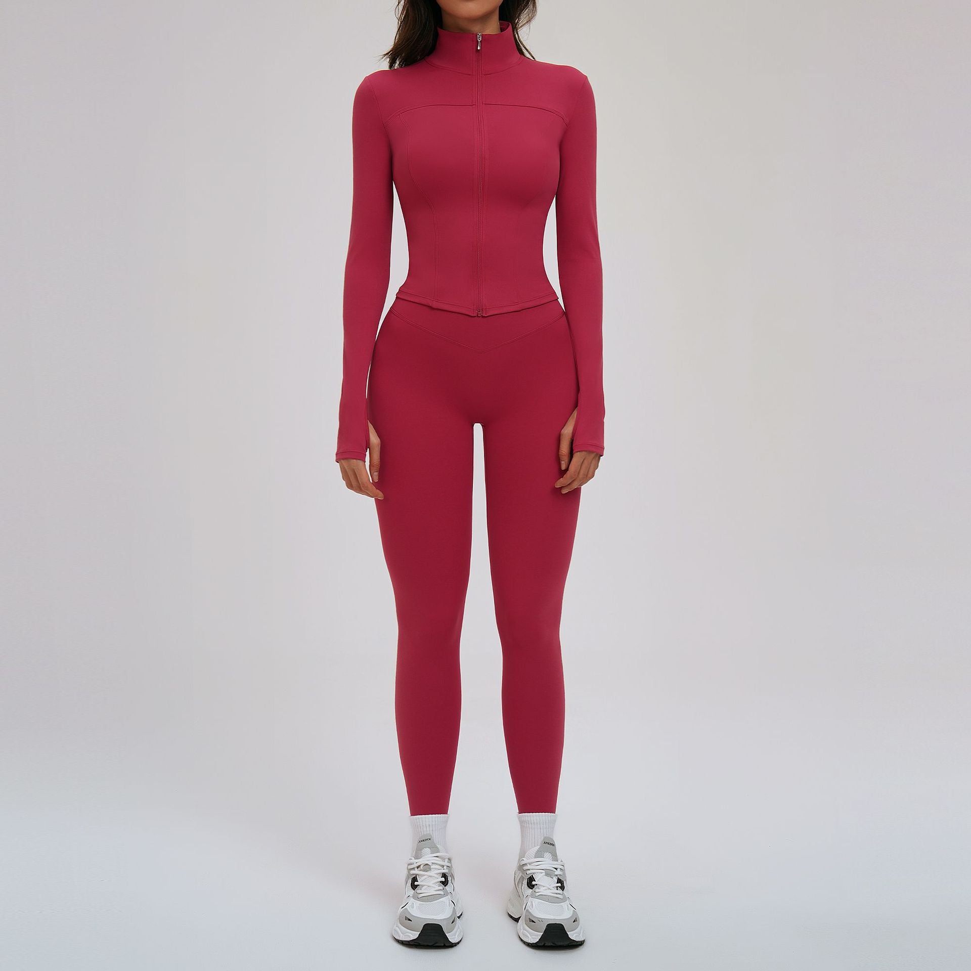 Tight-fitting slimming fitness yoga jacket set