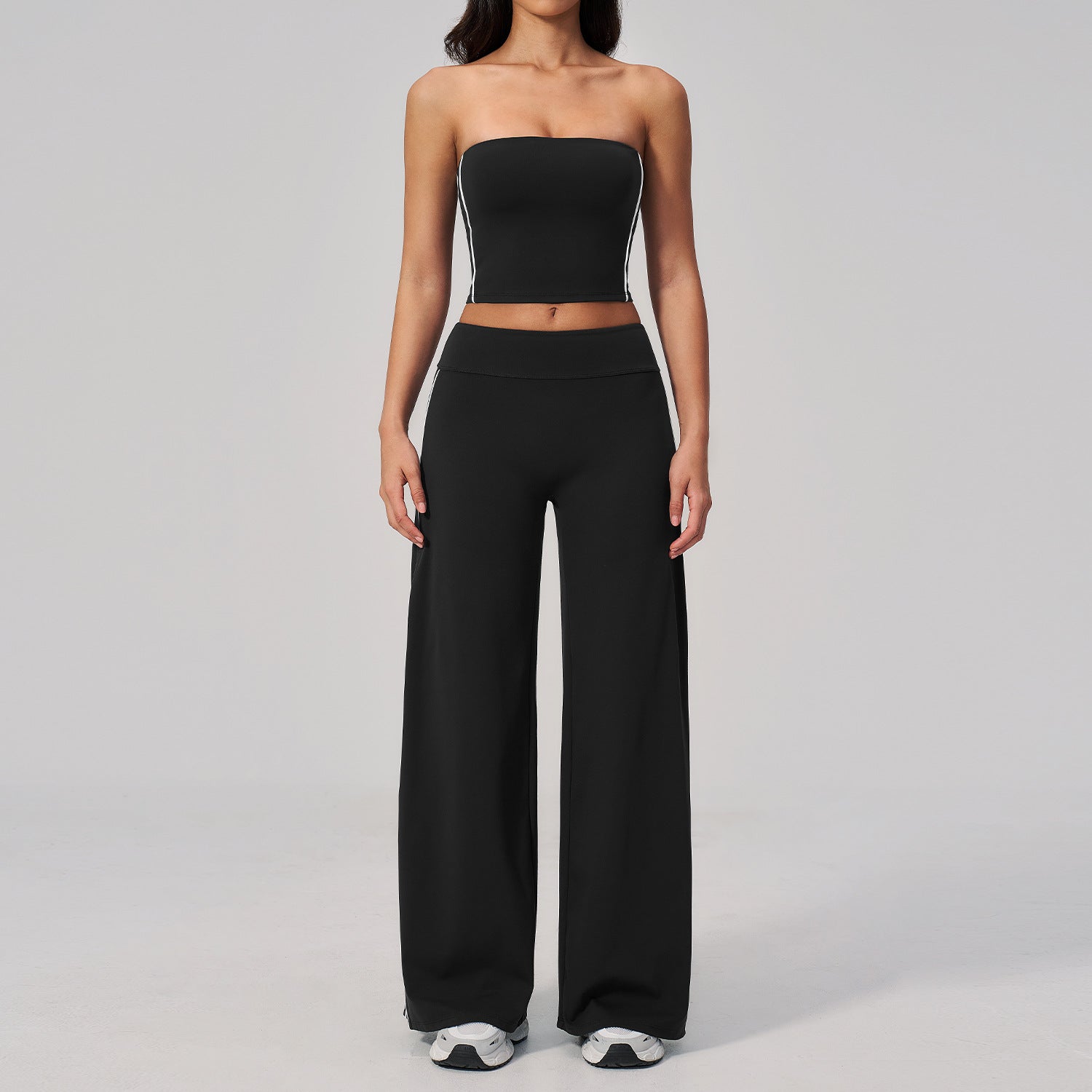 Women's sexy fashion Strapless yoga outfit set