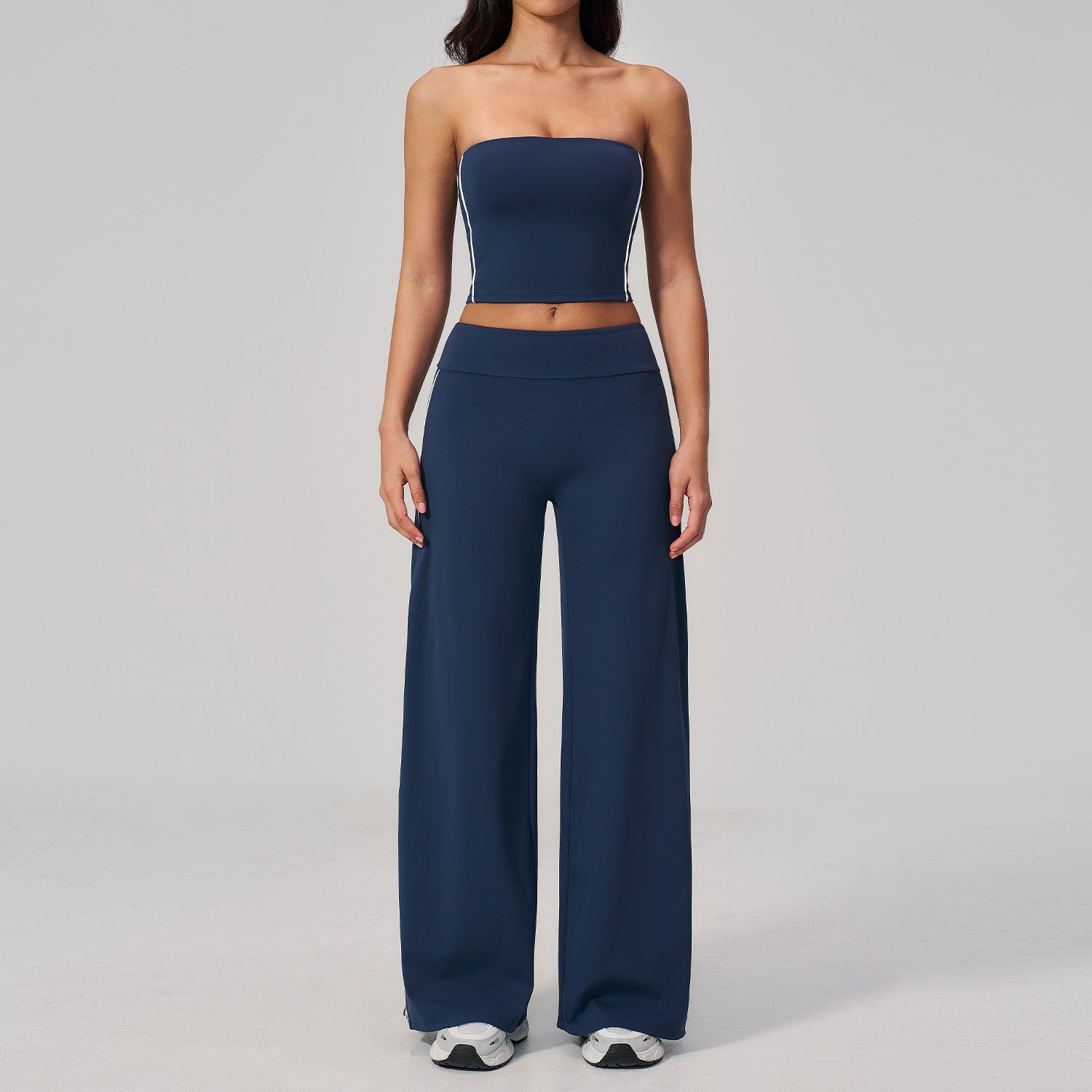 Women's sexy fashion Strapless yoga outfit set