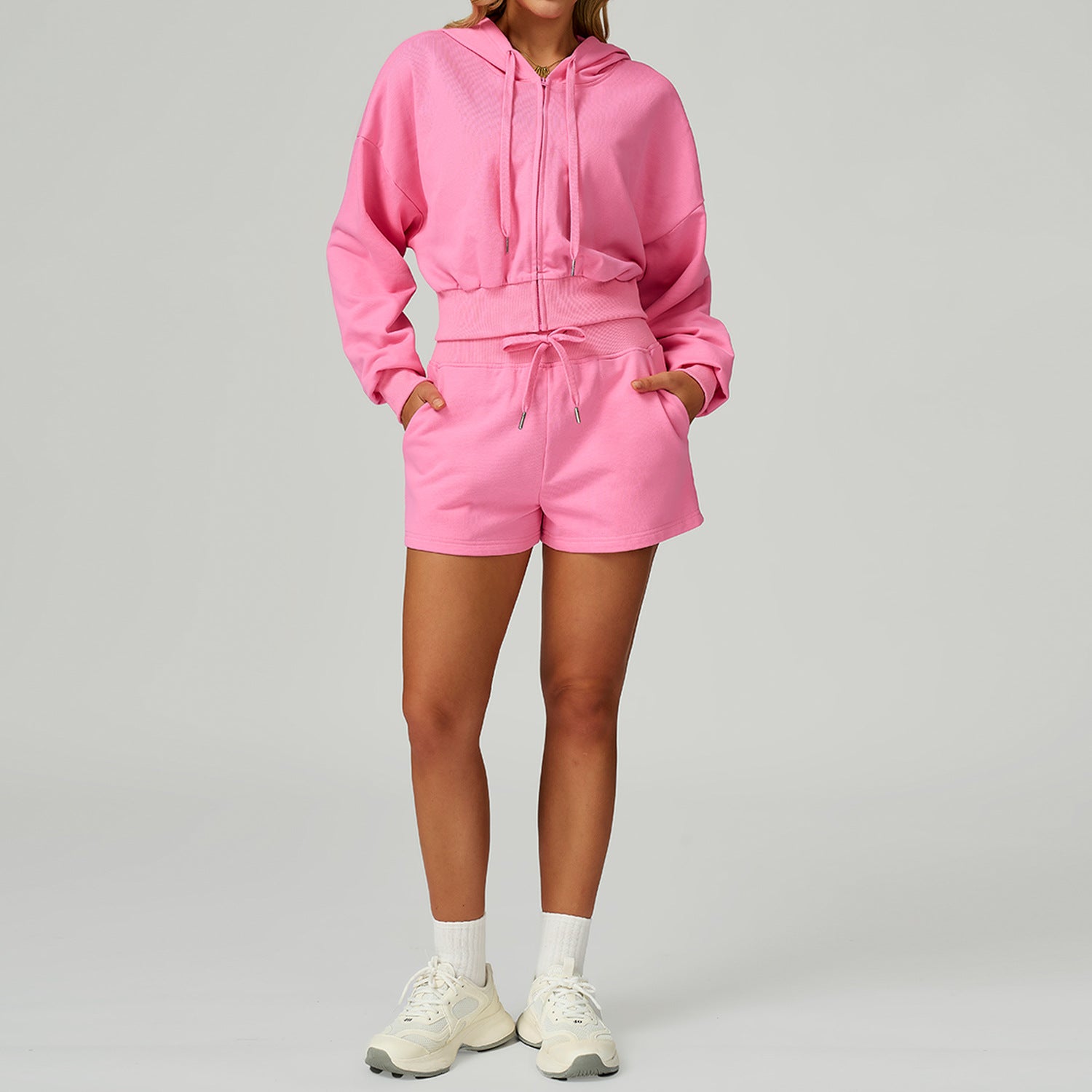 Women's new Hooded casual loose versatile sweatshirt suit