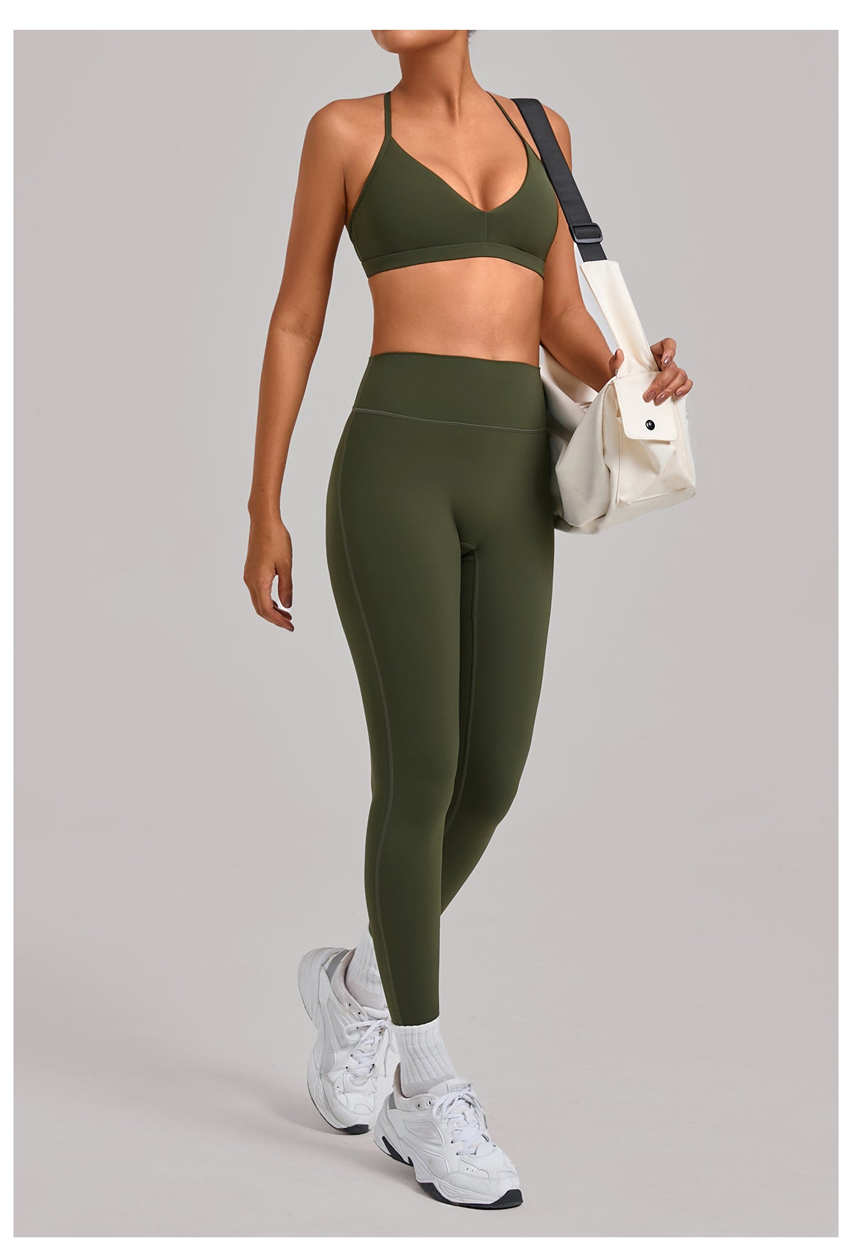 Hollow-Back Sports Fitness Yoga Bras Two-Piece Set