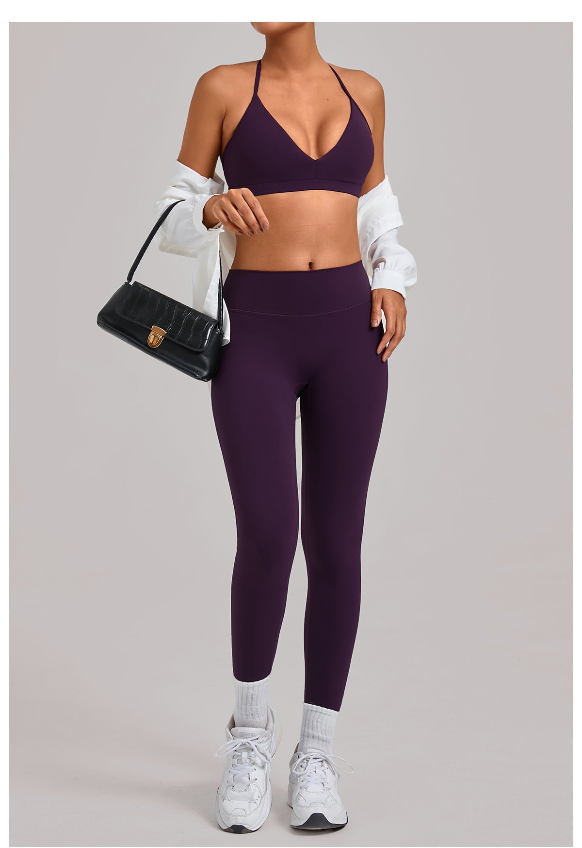 Hollow-Back Sports Fitness Yoga Bras Two-Piece Set
