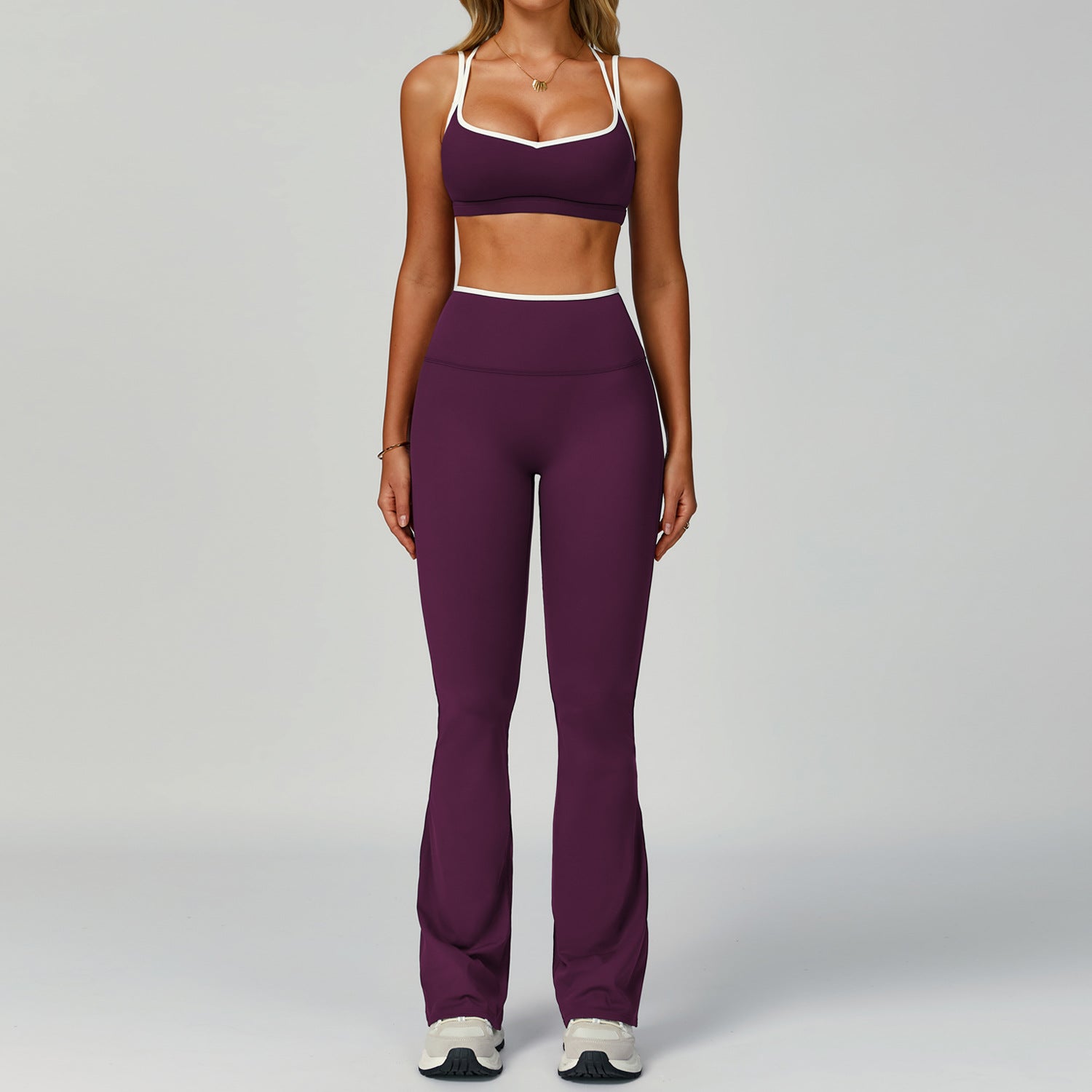 Women's Tight back nude yoga fitness sports bras suit
