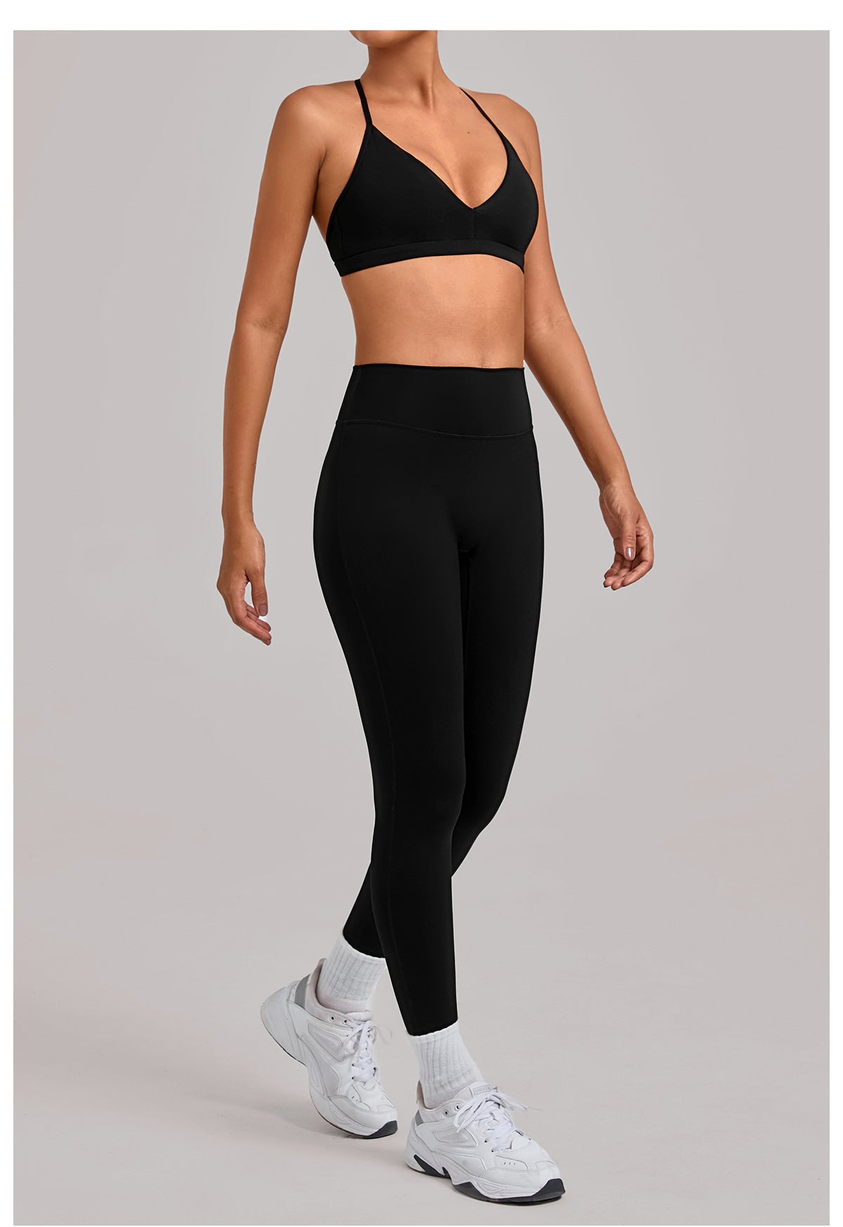 Hollow-Back Sports Fitness Yoga Bras Two-Piece Set
