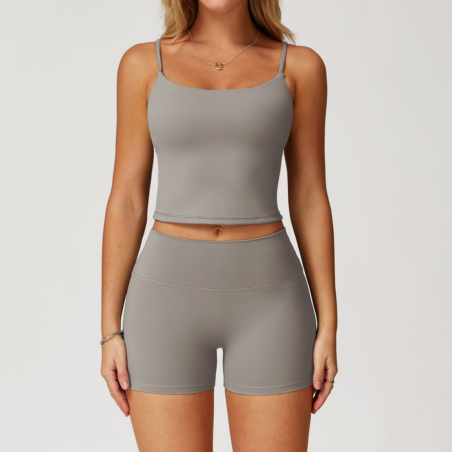Women's casual sports bras with shorts set