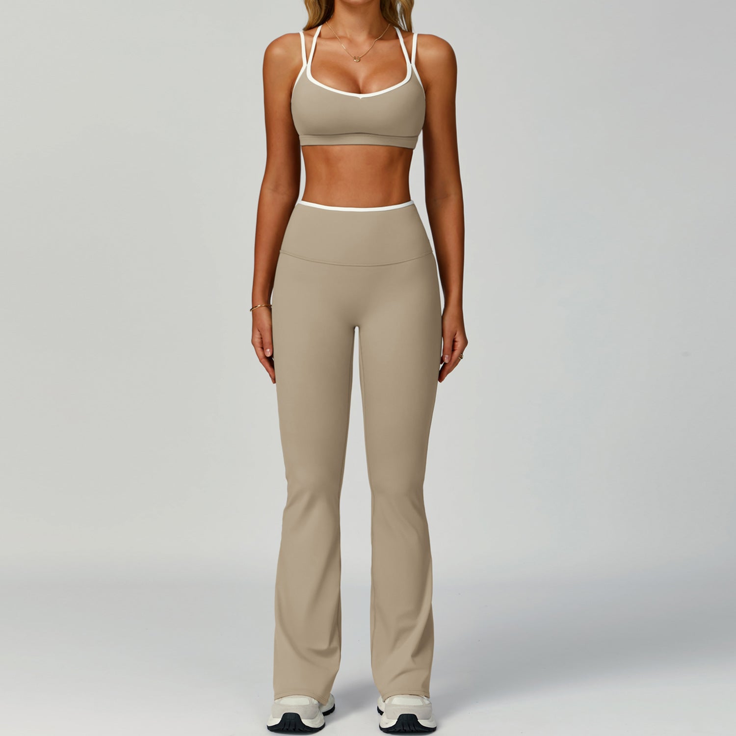 Women's Tight back nude yoga fitness sports bras suit