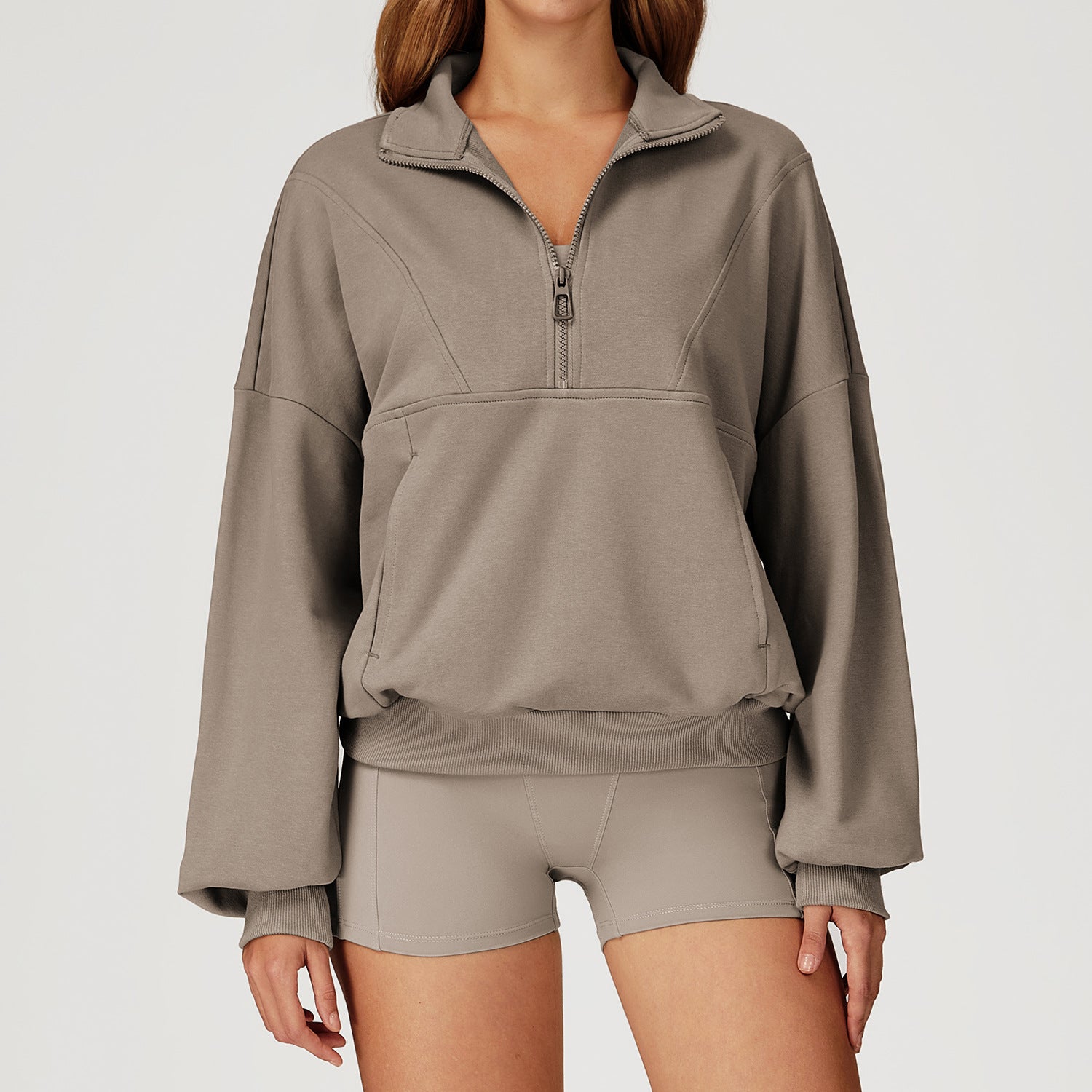 Winter casual windproof warm versatile loose sweatshirt