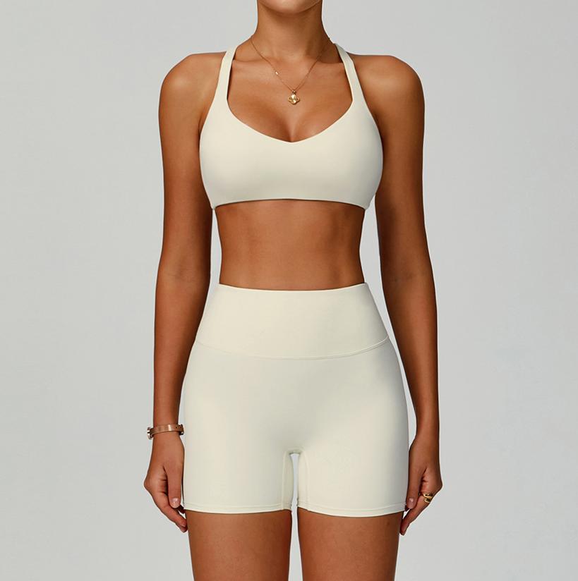 Women's Tight hollow back sports bras set