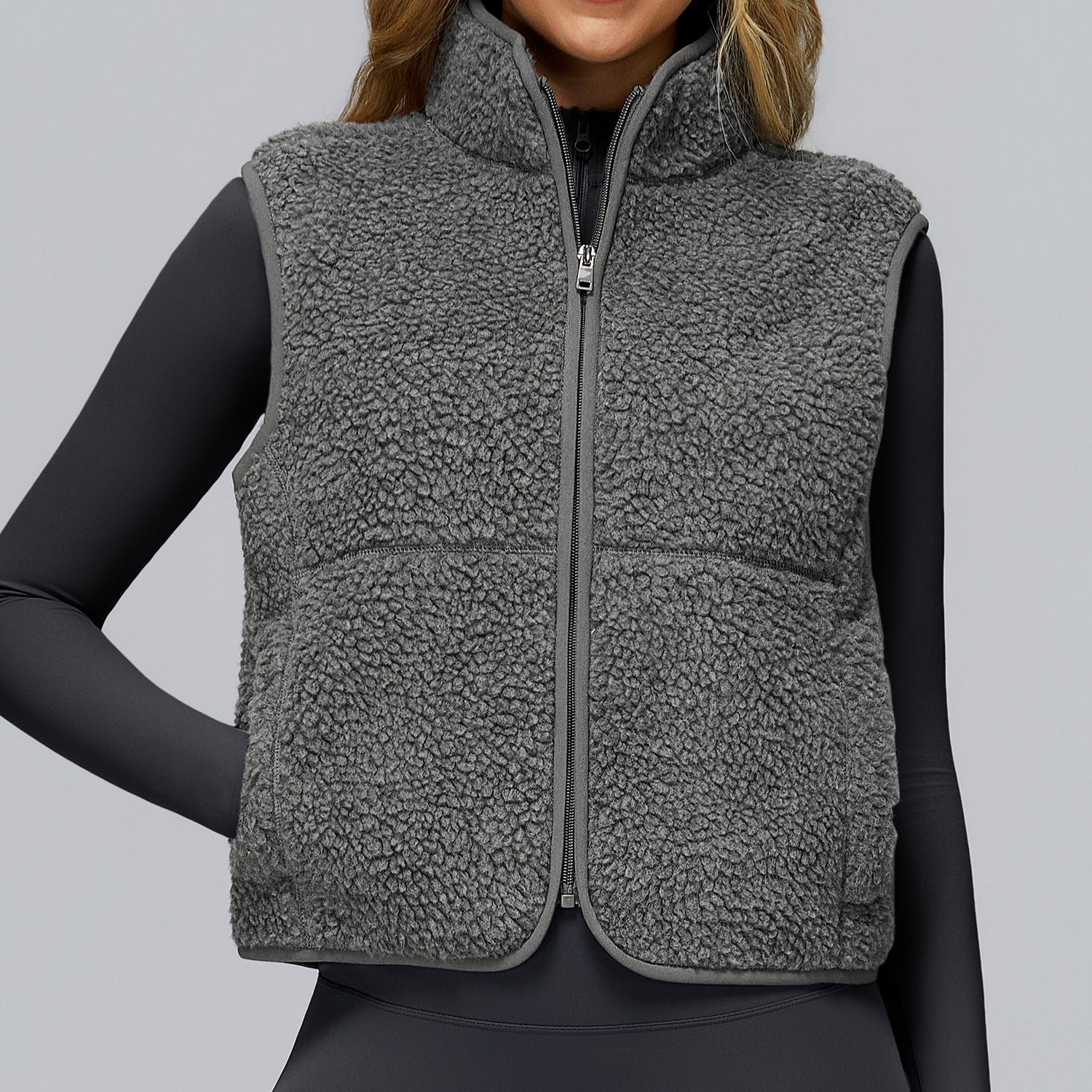 Women's Sleeveless Zipper Vest