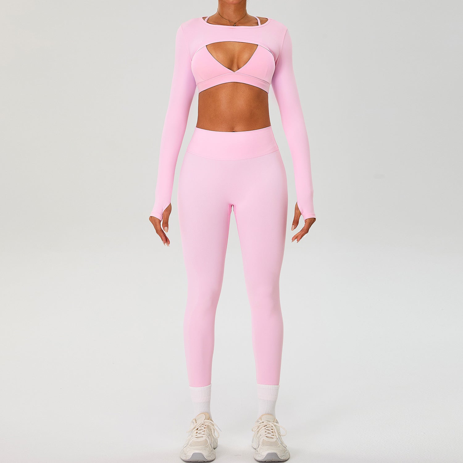 Slimming and figure-flattering sports bra yoga set
