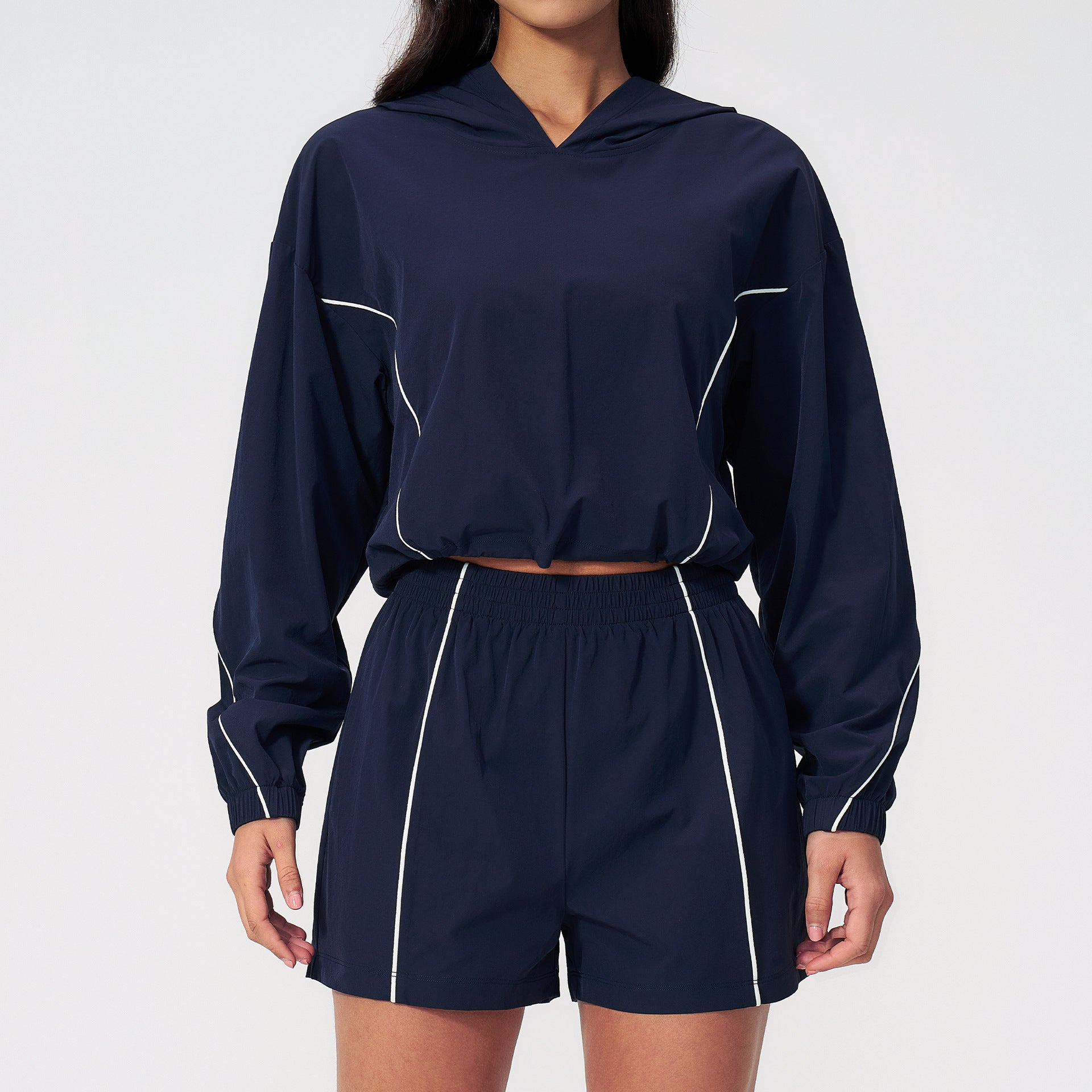 Women's Casual Sun-Protection Outfit Set Quick-Drying jacket with shorts Fitness Set