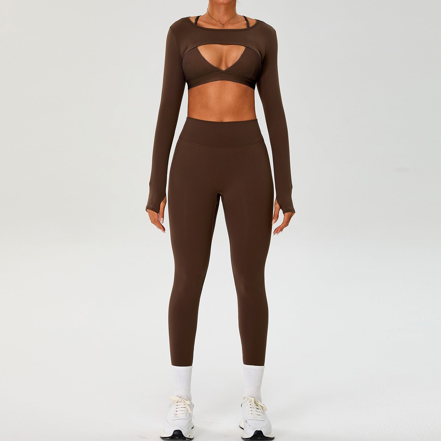 Slimming and figure-flattering sports bra yoga set