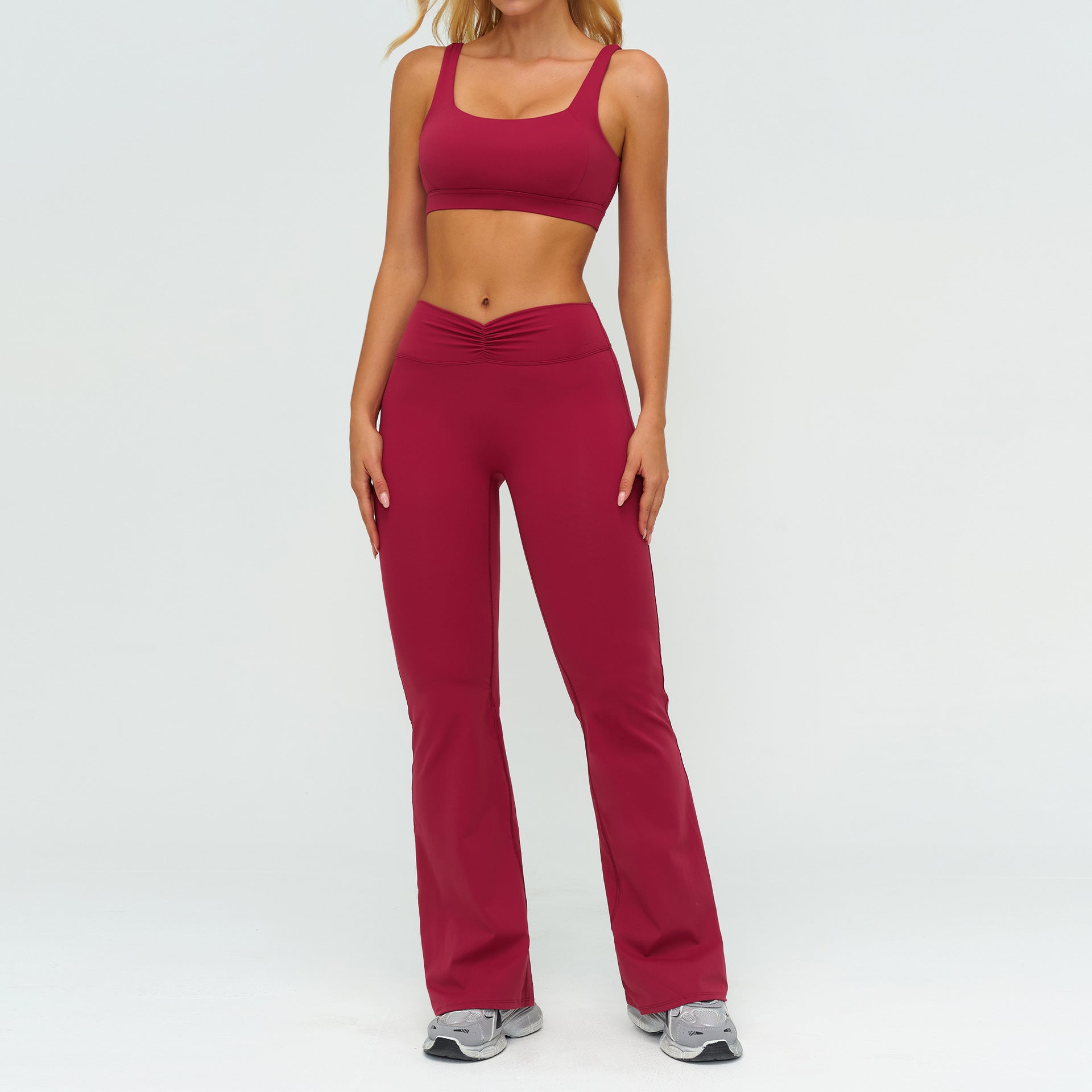 Women's Tight-fitting sports bras with flares set