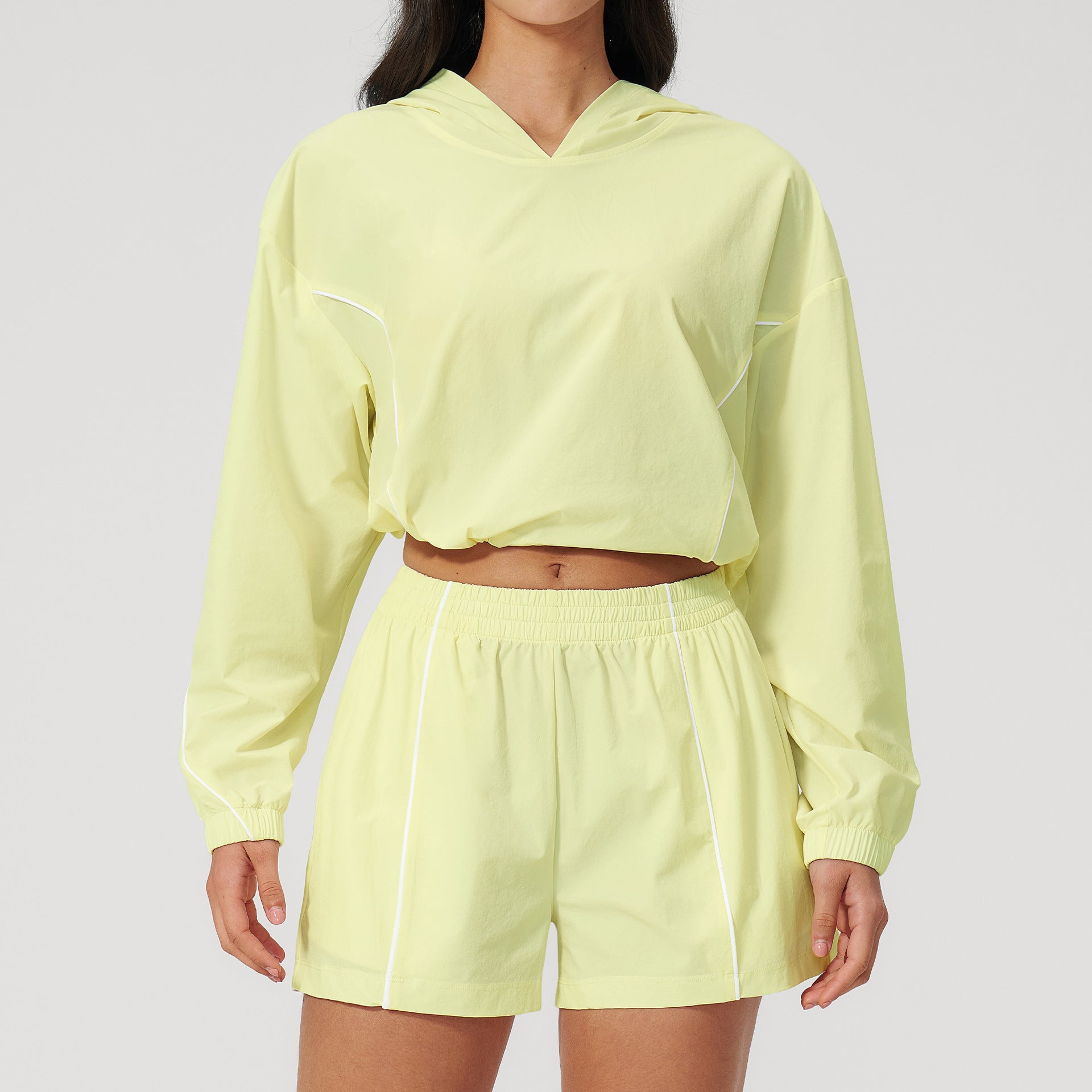 Women's Casual Sun-Protection Outfit Set Quick-Drying jacket with shorts Fitness Set
