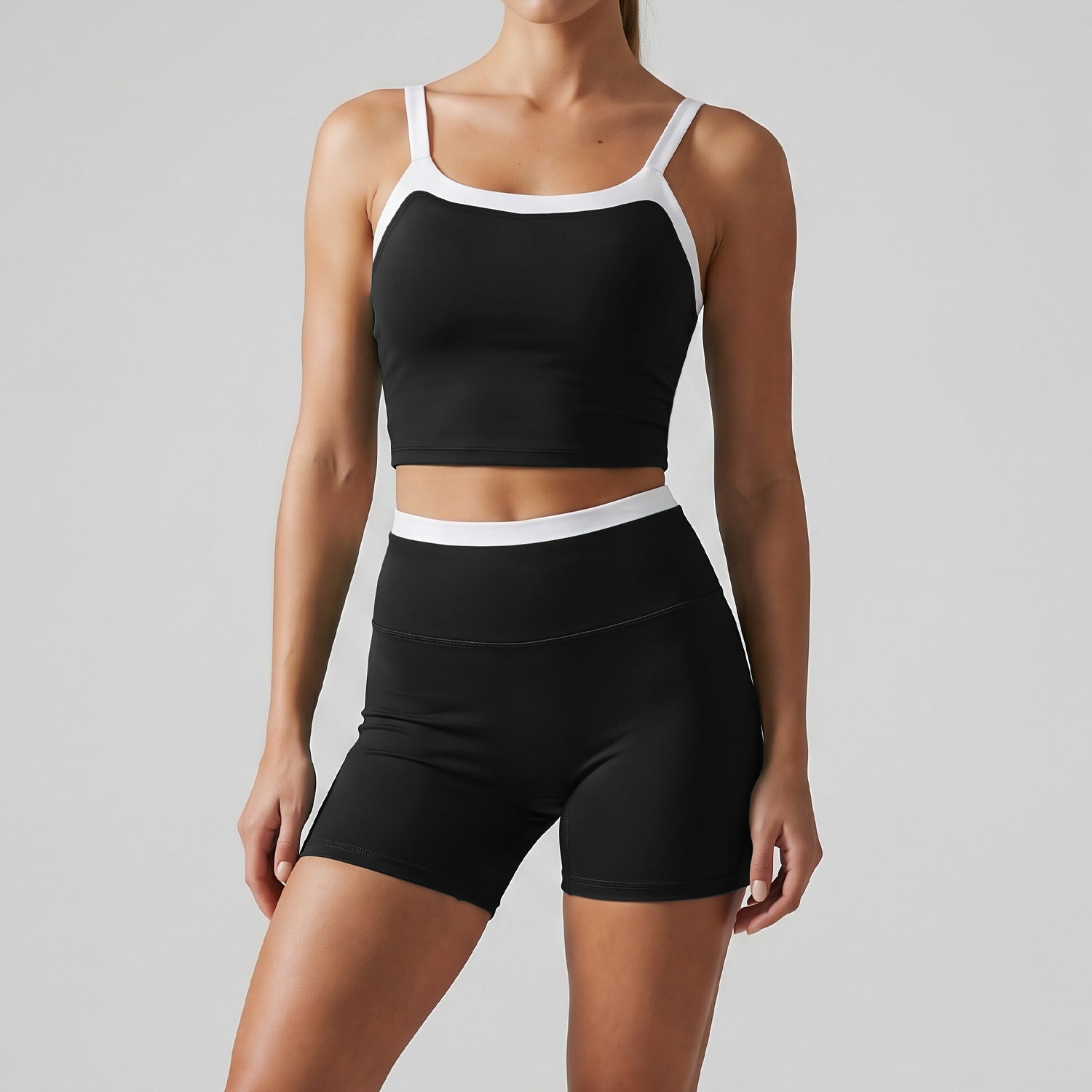 Women's casual sports bras with shorts fitness yoga set