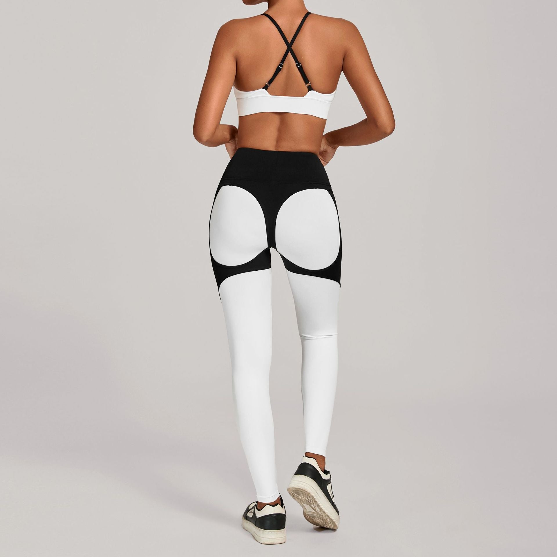 Women's New color blocked yoga bras set