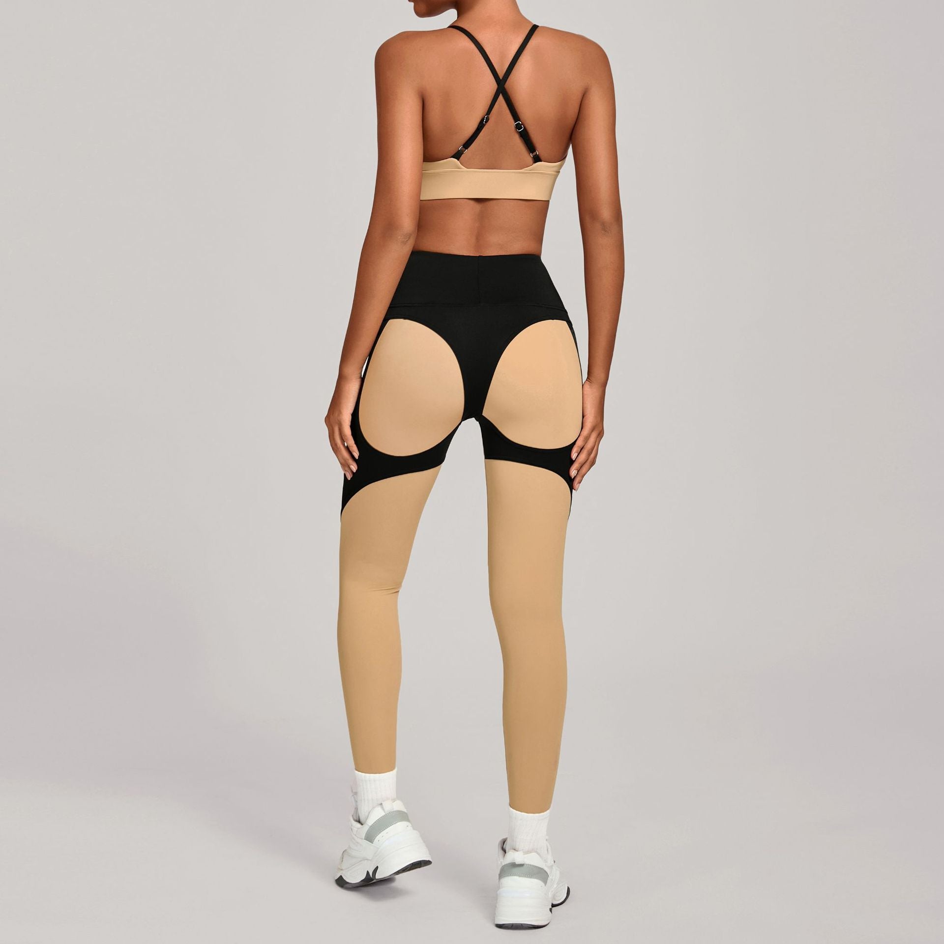 Women's New color blocked yoga bras set