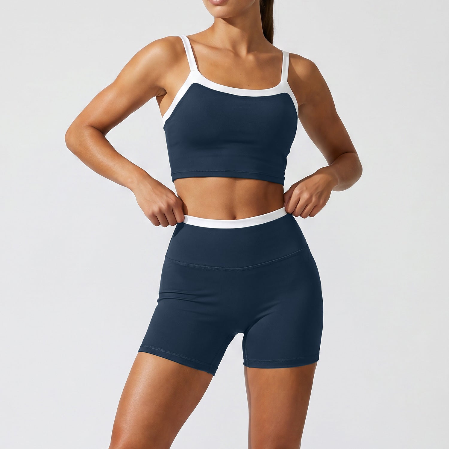 Women's casual sports bras with shorts fitness yoga set