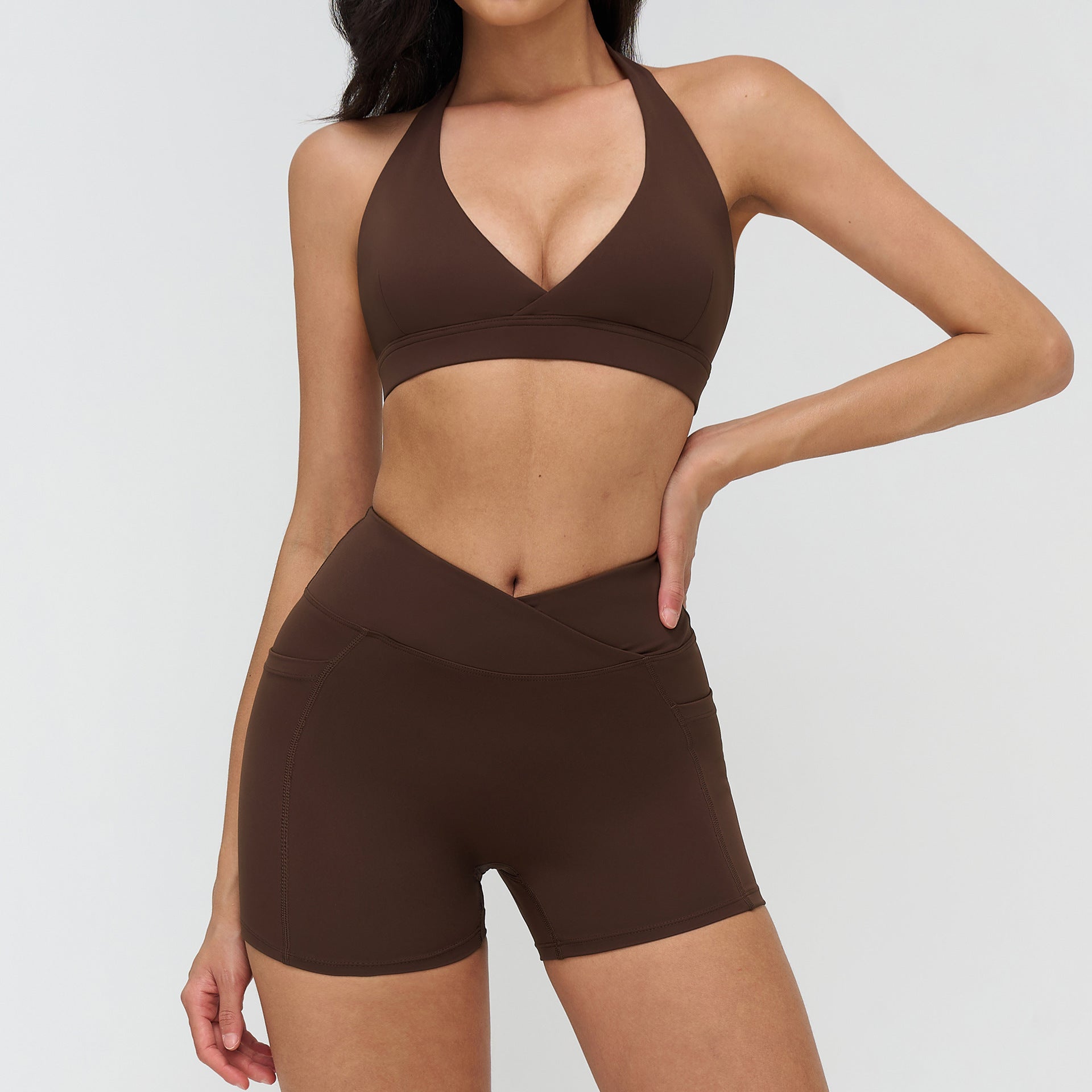Women's wholesale sports bras with shorts wet