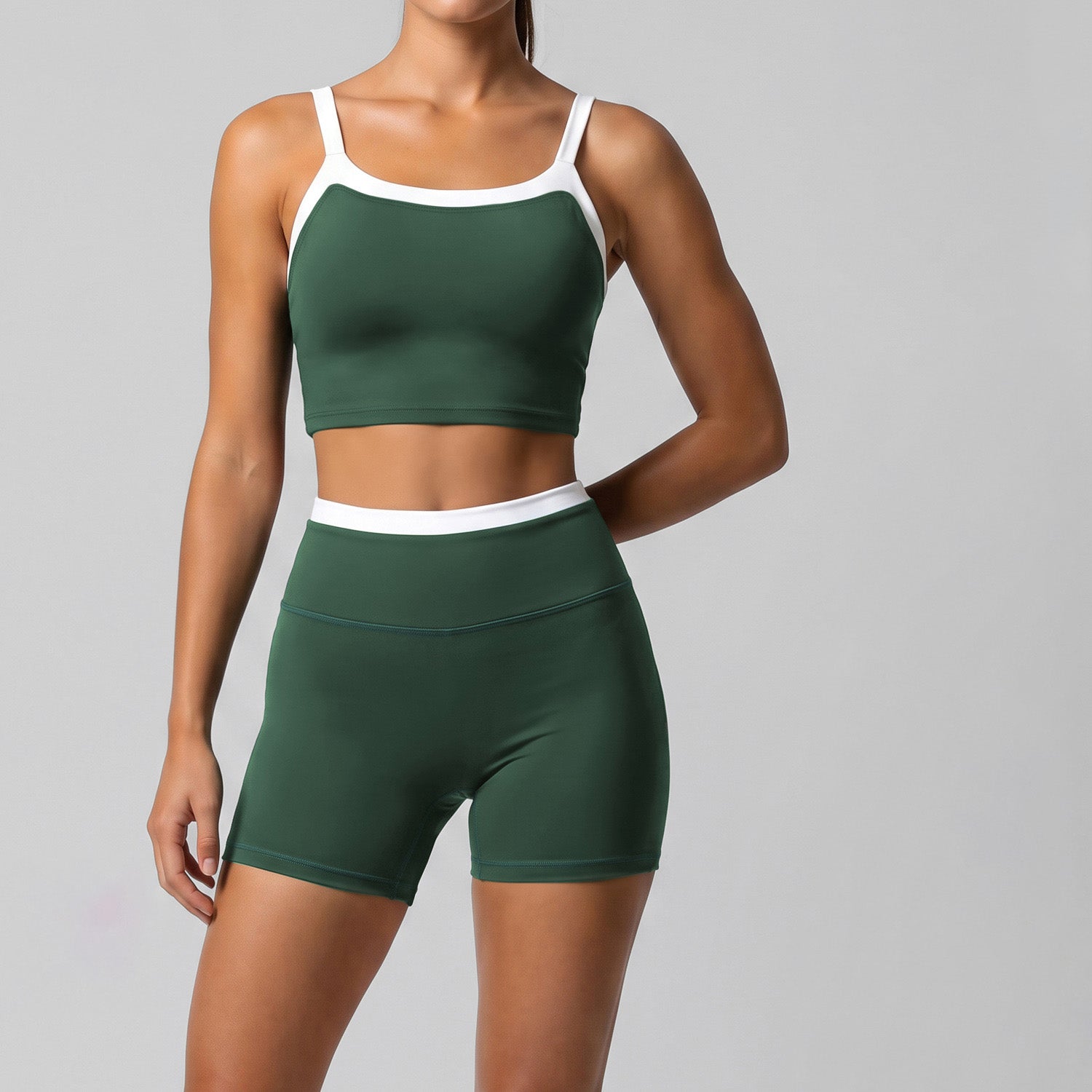 Women's casual sports bras with shorts fitness yoga set