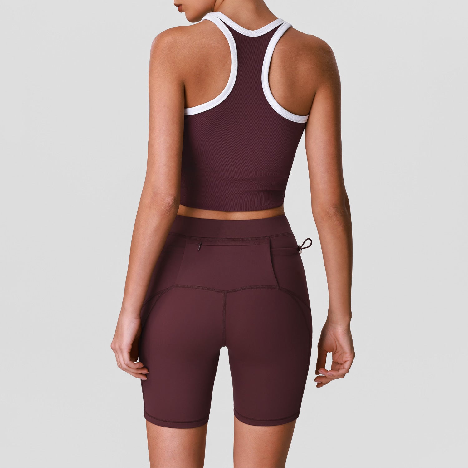 Women's Quick-Drying Sleeveless Tank Top with Butt-Lifting Sports Shorts Fitness Set