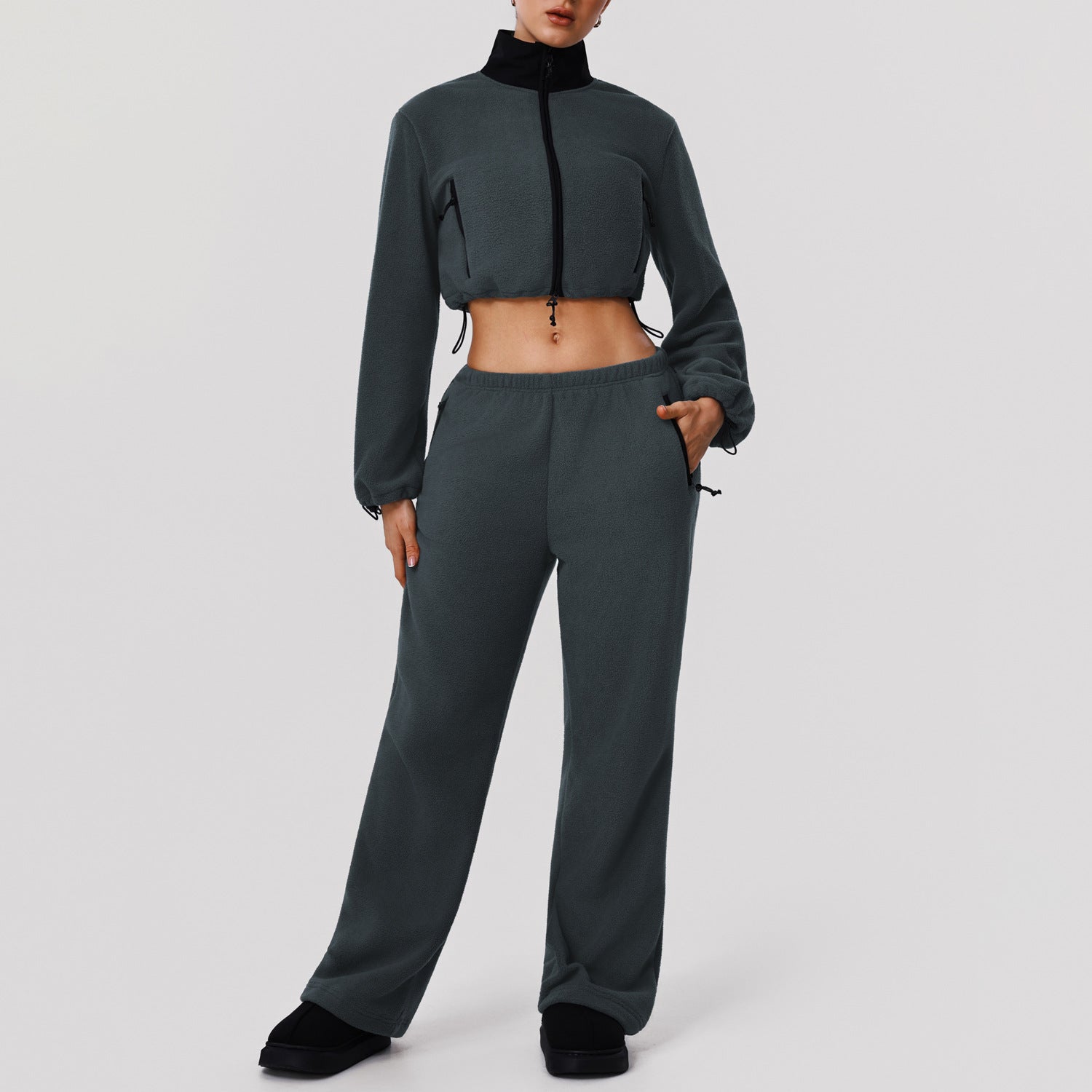 Women's Thickened double-sided fleece casual suit