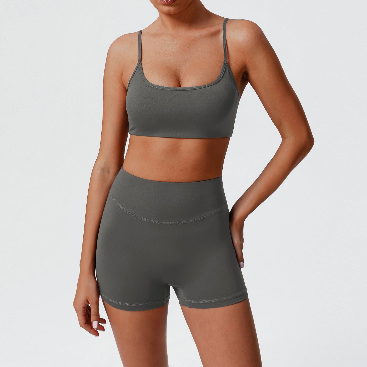 New high-waisted hip-lifting running sports bras set