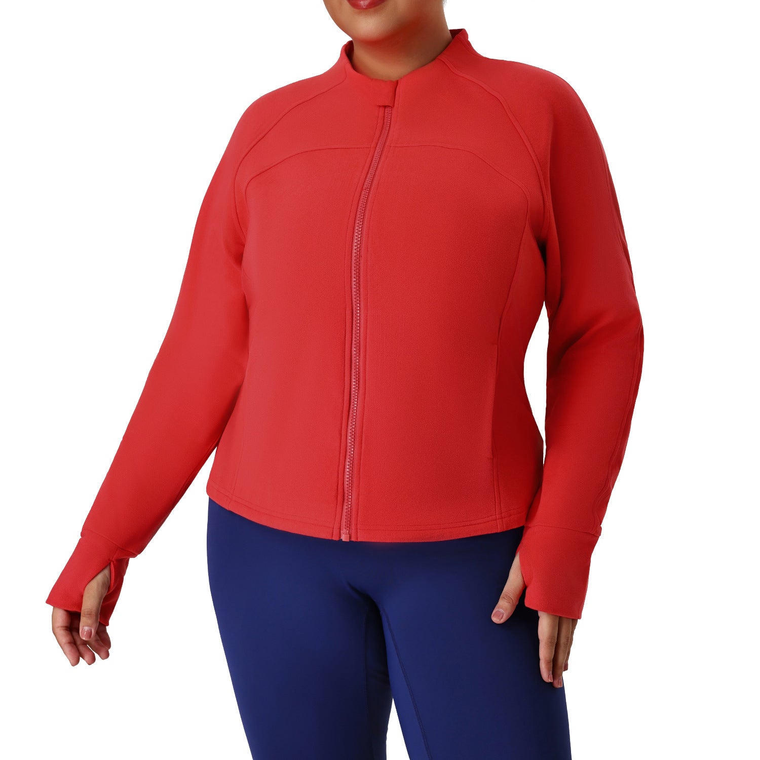Women's Plus Size Warm Denim Fleece Sports Jacket
