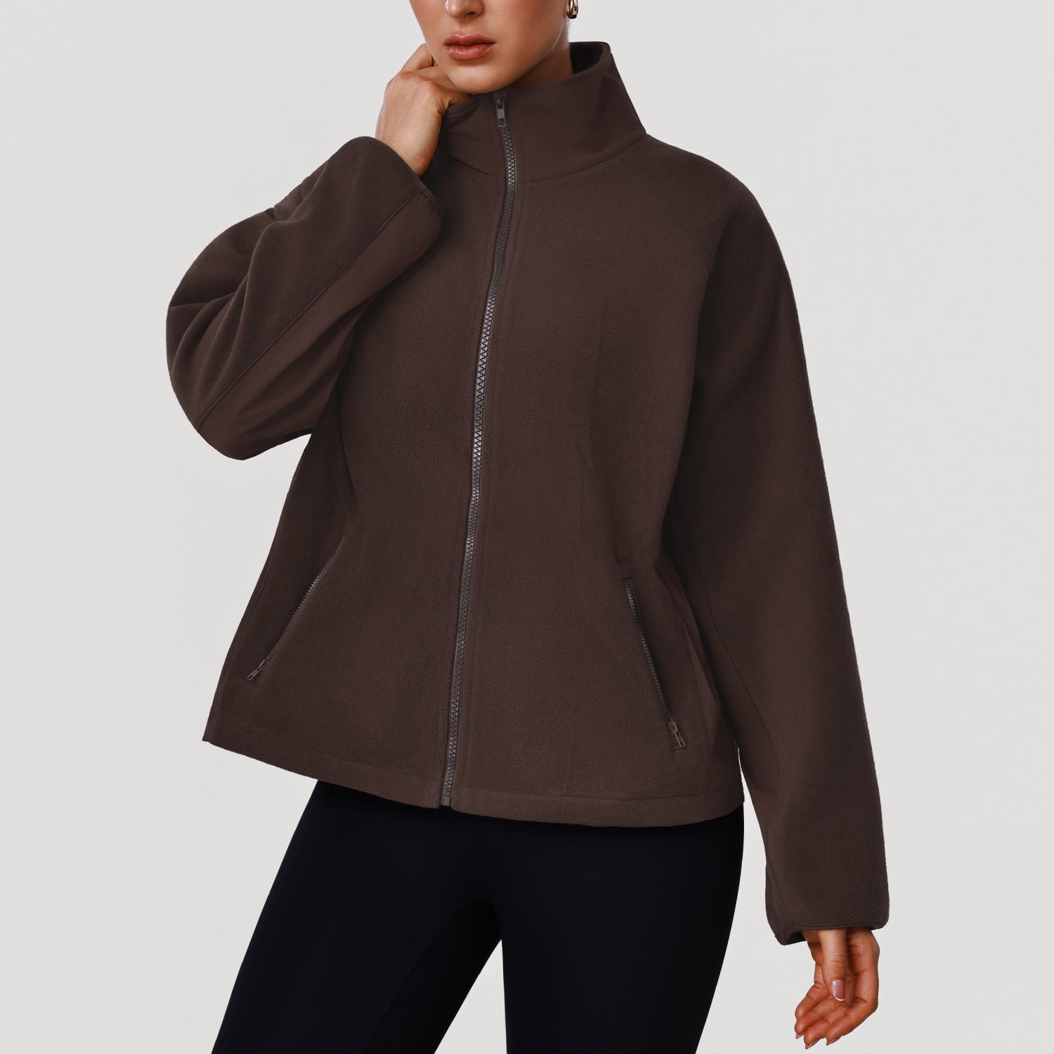 New warm and loose fleece casual jacket