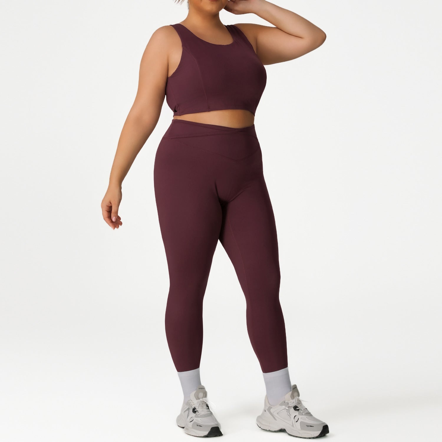 Plus size fitness yoga suits for running