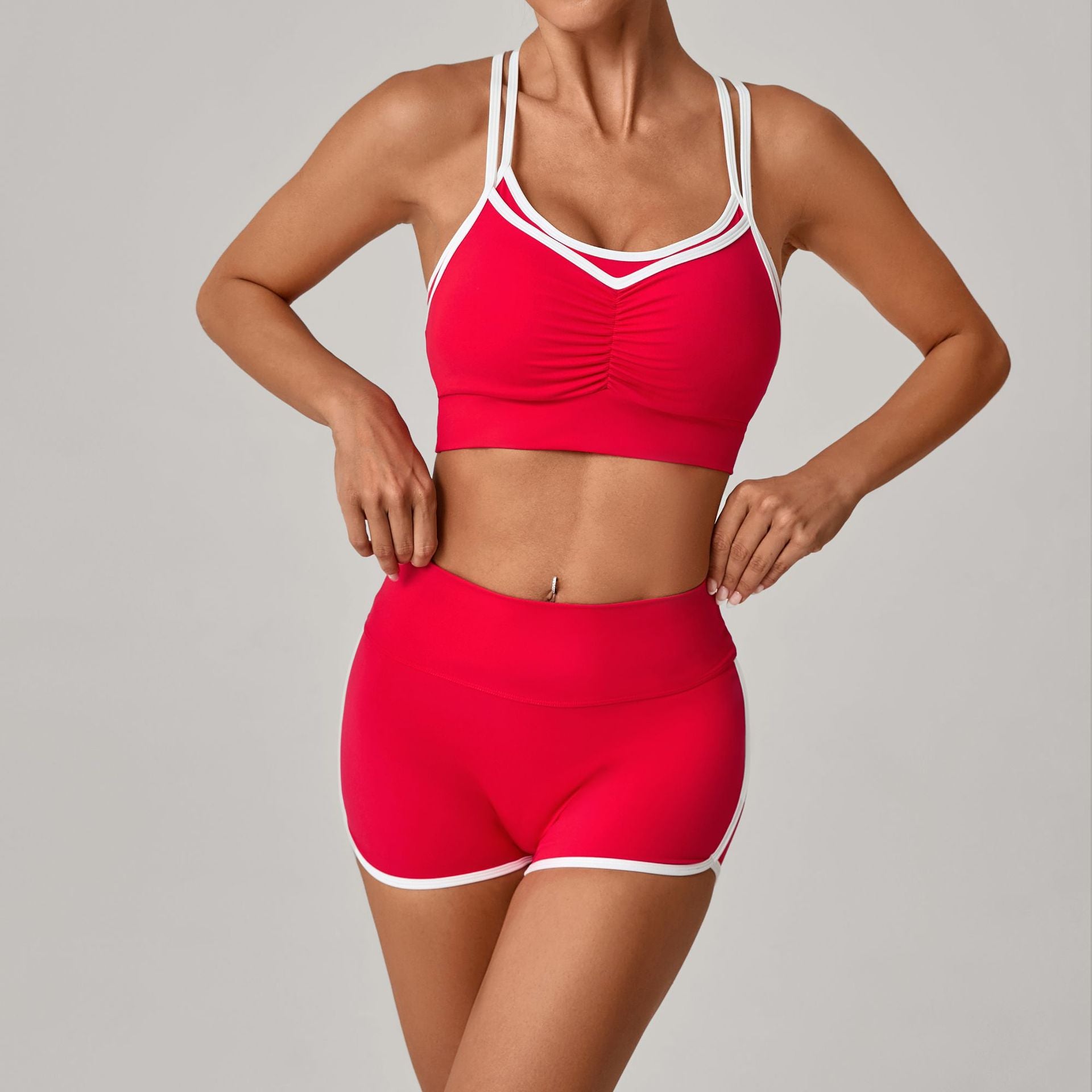 Color Matching Tight Running Fitness Yoga Bras Suit