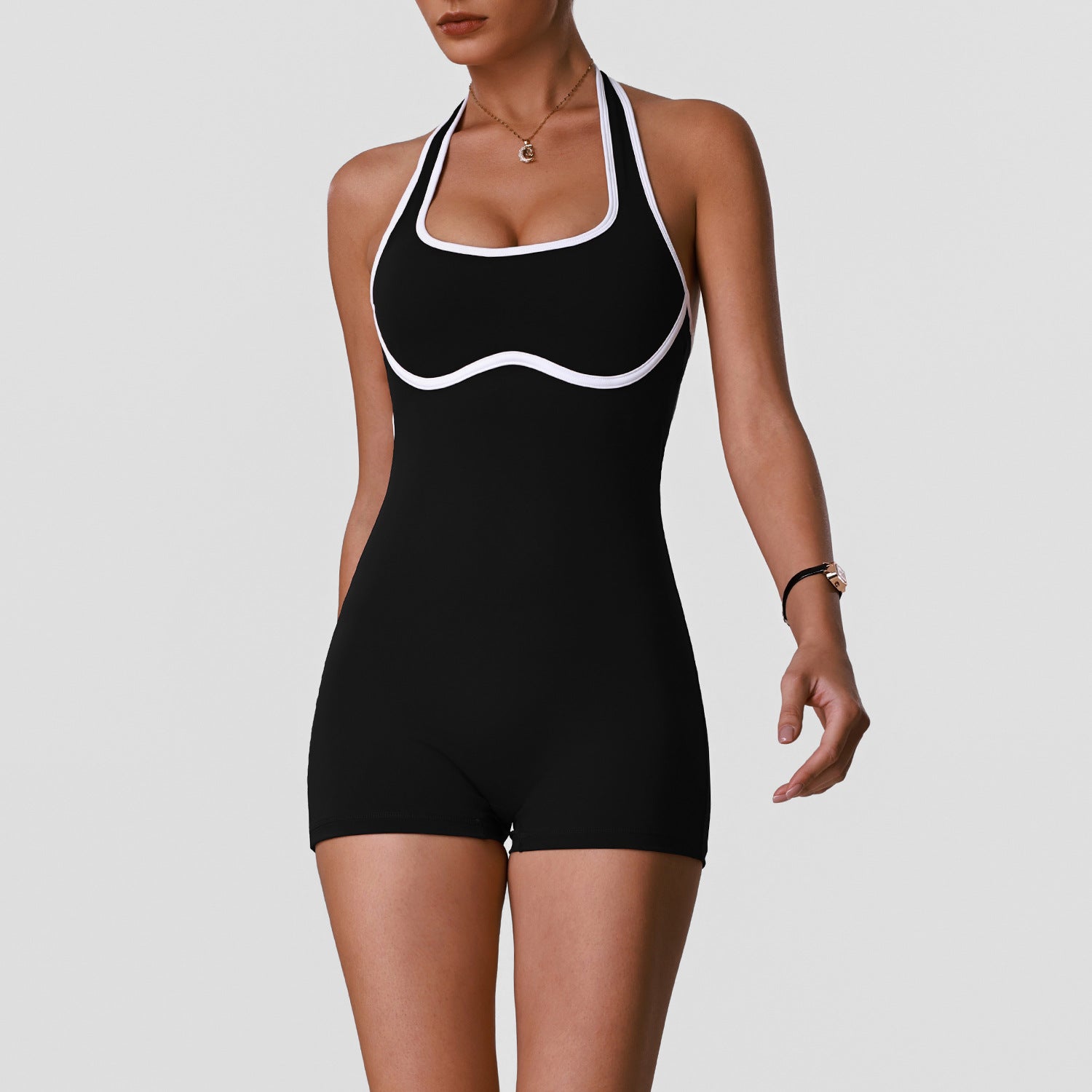 Women's beautiful Quick-drying sleeveless tennis fitness bodysuit