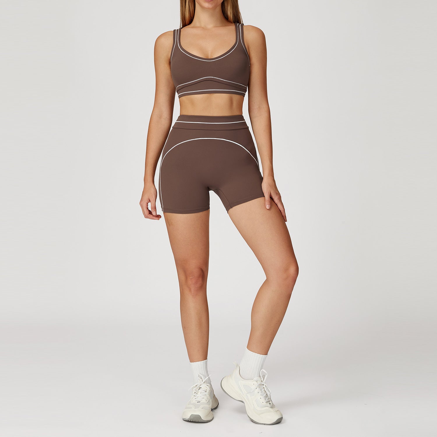 Brushed high-end sports fitness bras set