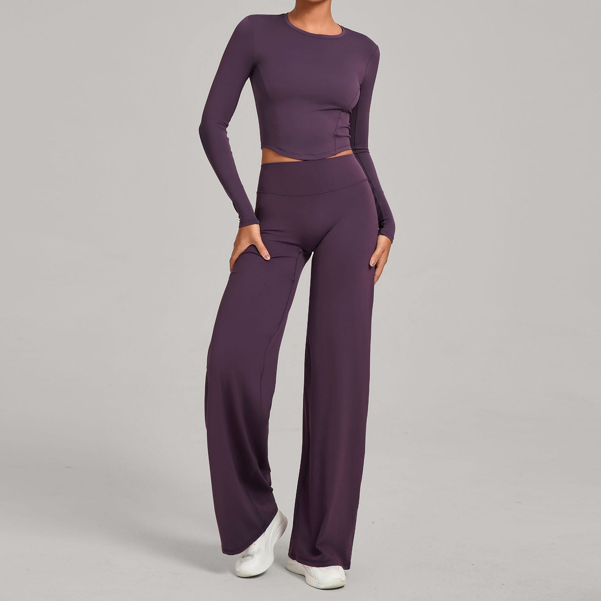 Casual Versatile Nude Quick-Drying Tight-Fitting Sports Yoga Set