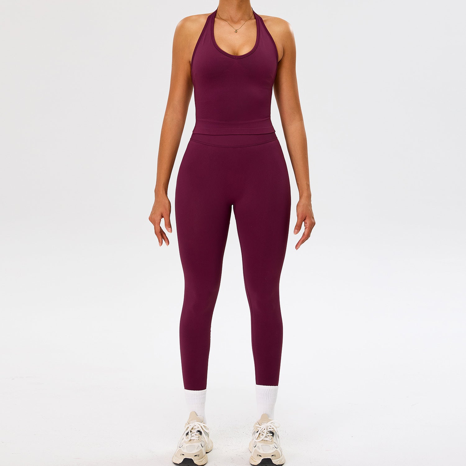 Women's seamless sports fitness bras set