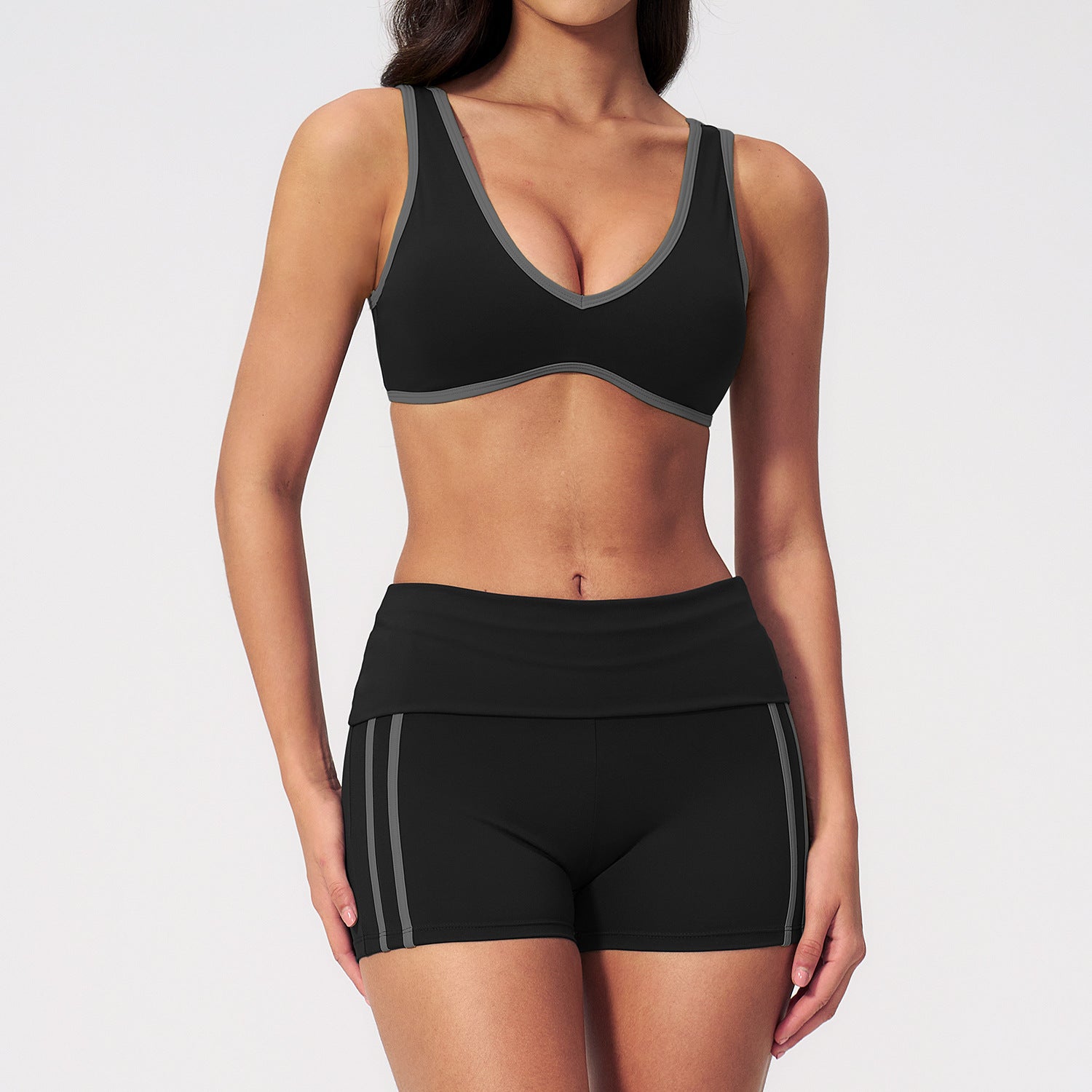 Women's sexy bras with high waist shorts fitness yoga set