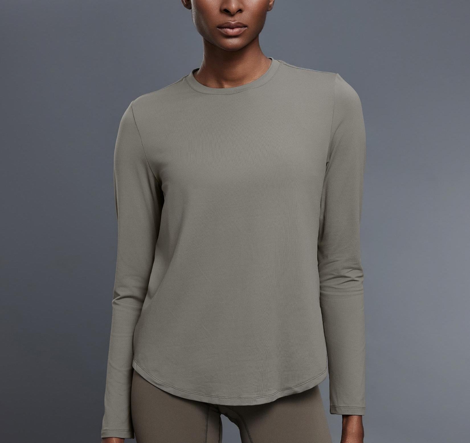 Loose round neck t-shirt for slimming yoga wear