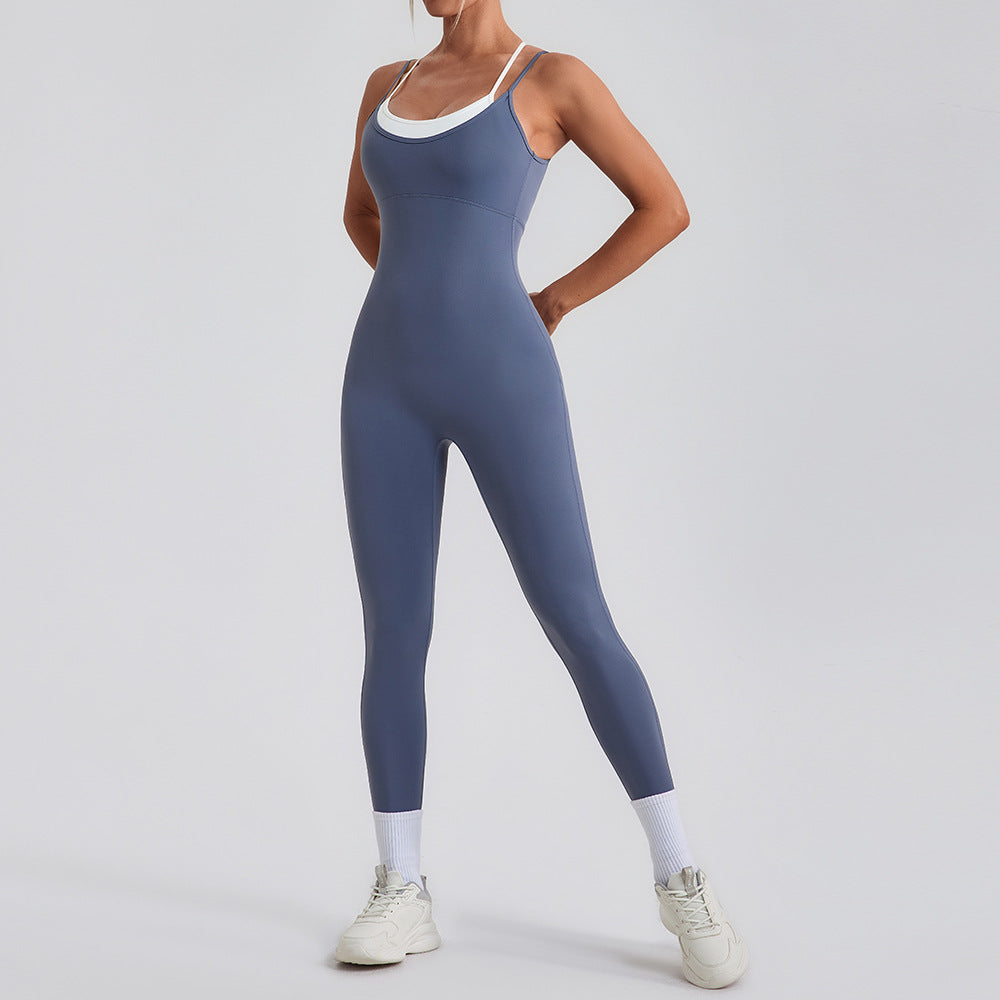 Women's suspender sports jumpsuits
