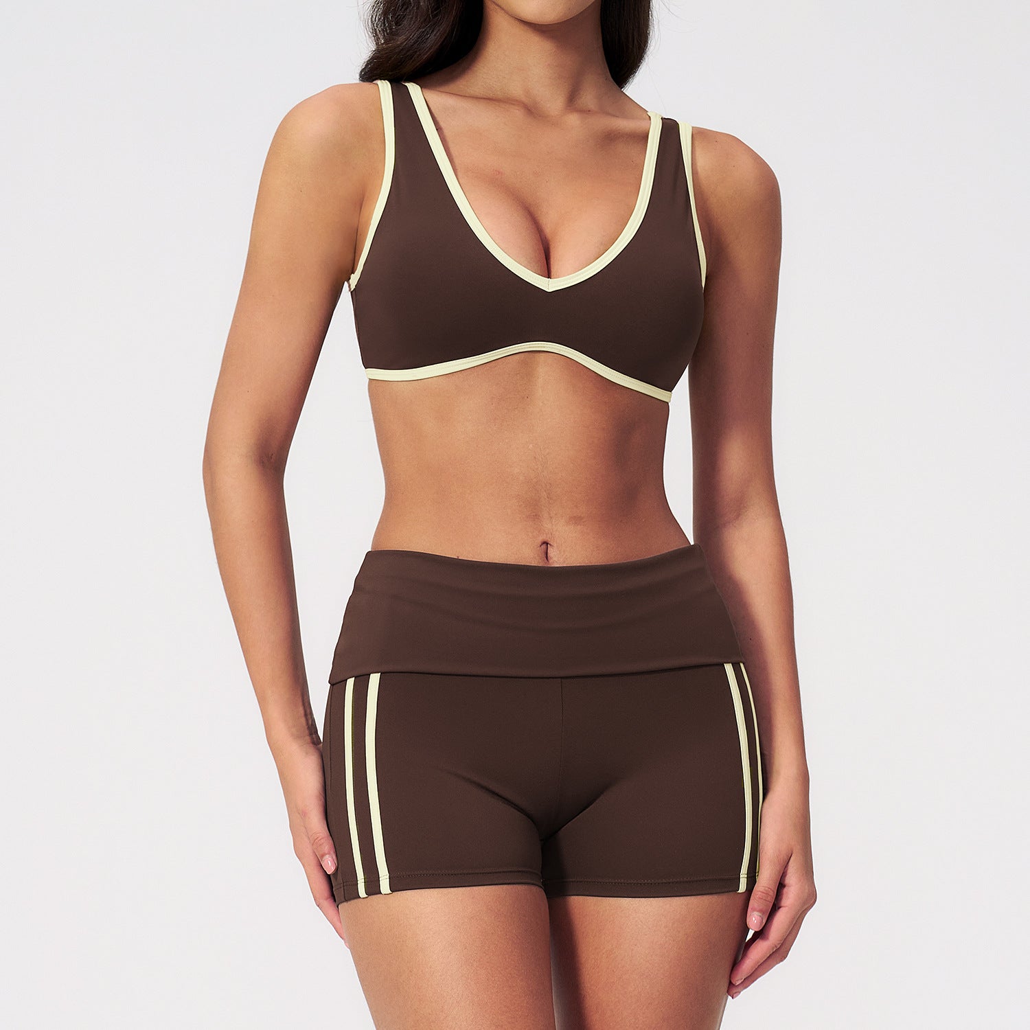 Women's sexy bras with high waist shorts fitness yoga set