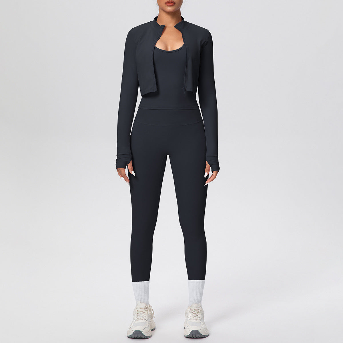 Three-piece sports running fitness yoga outfit set