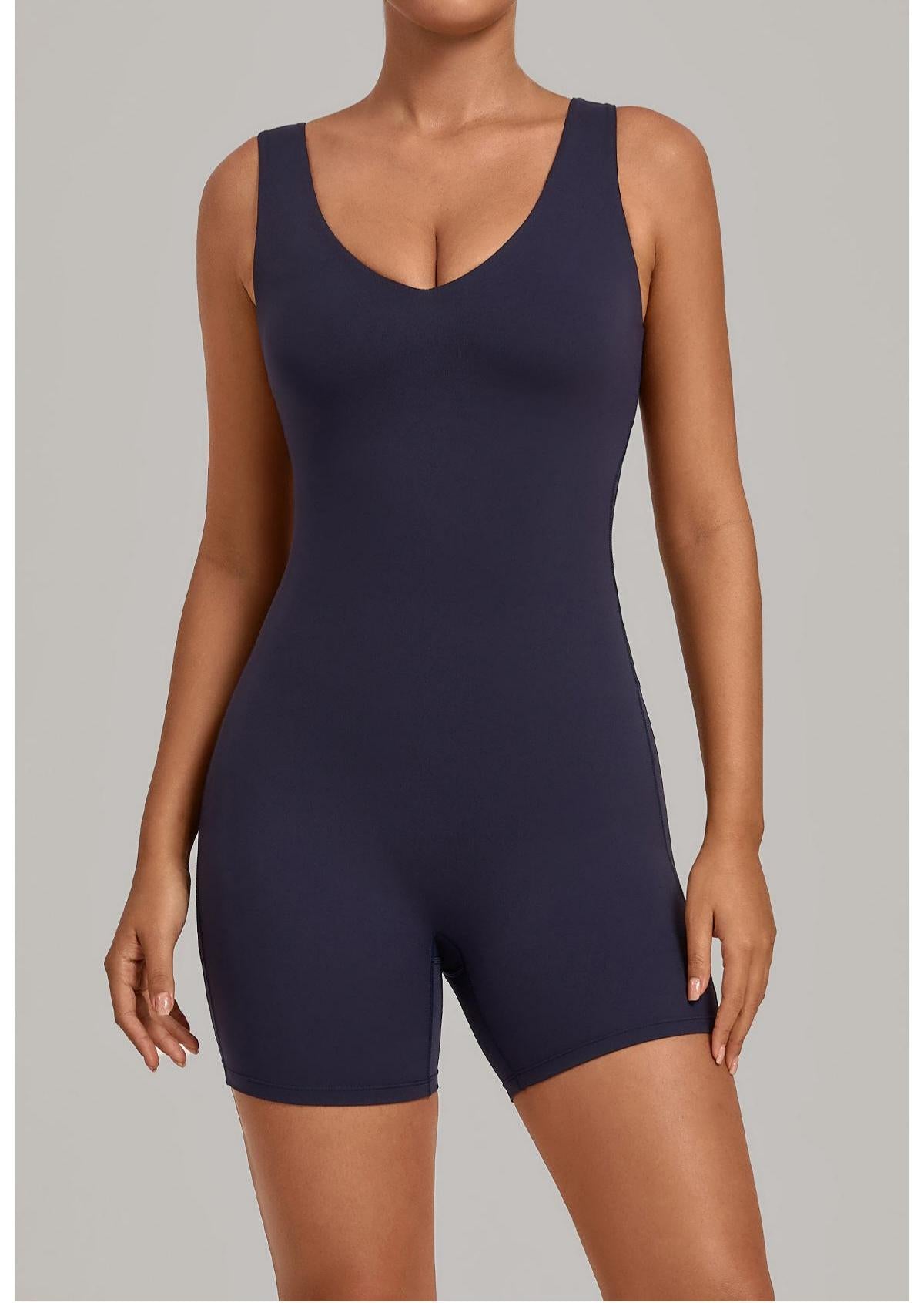 U-neck Back-Beauty Yoga Jumpsuit One-Piece Tight-Fitting Sports Bodysuit