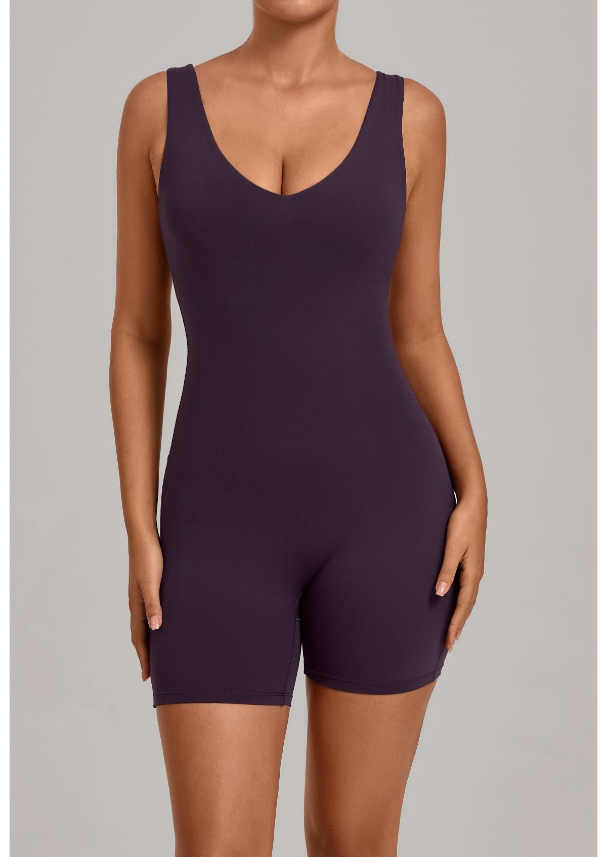 U-neck Back-Beauty Yoga Jumpsuit One-Piece Tight-Fitting Sports Bodysuit