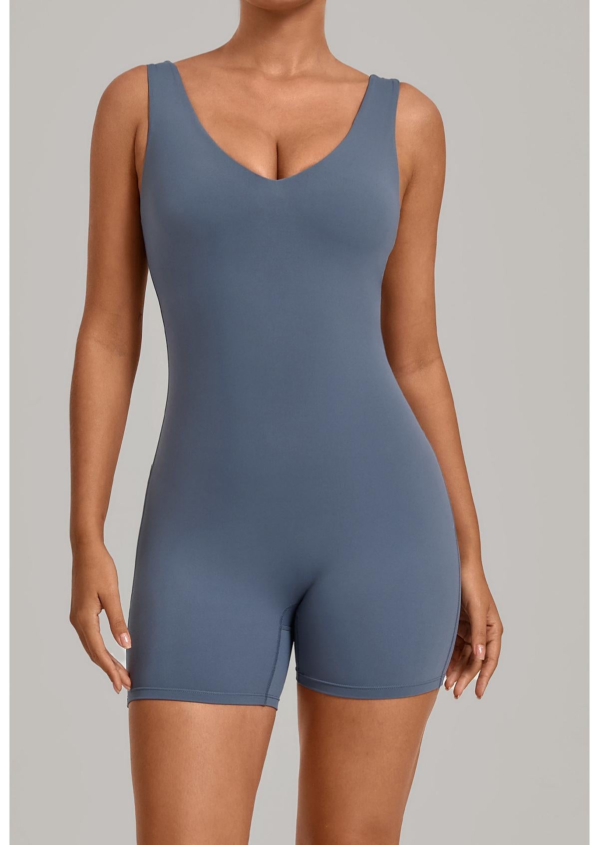 U-neck Back-Beauty Yoga Jumpsuit One-Piece Tight-Fitting Sports Bodysuit