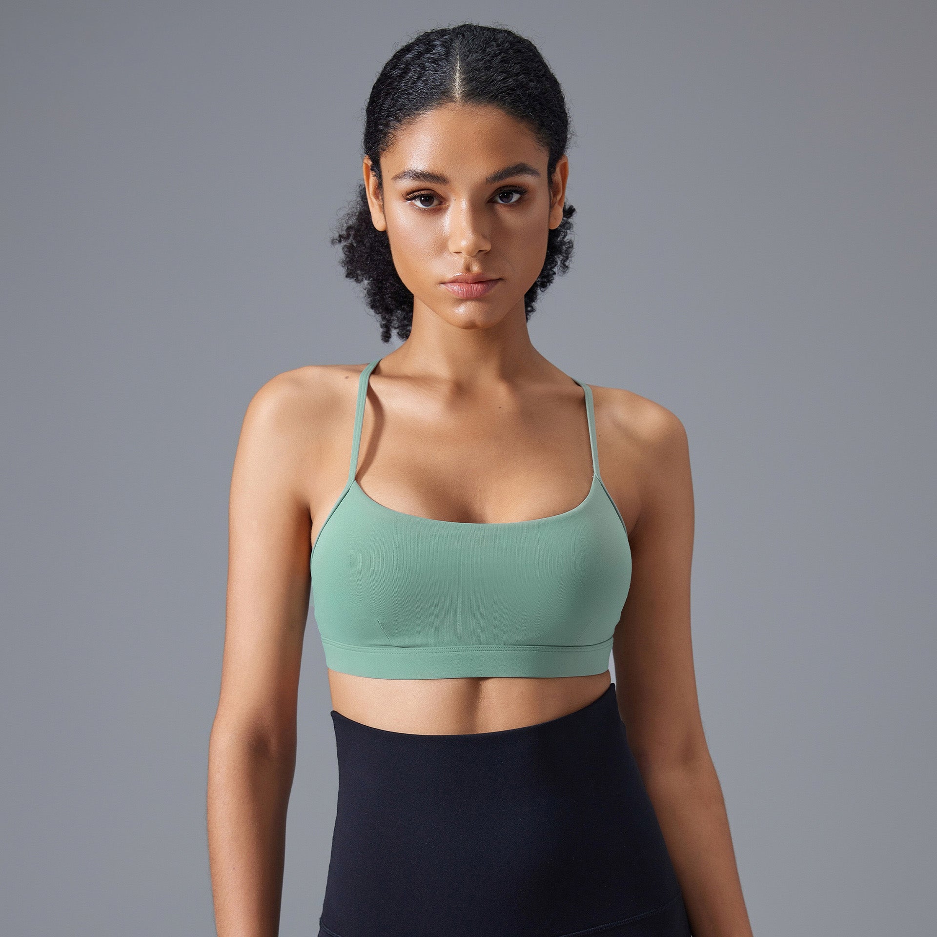 Adjustable Strap Sports Bra with Beautiful Back