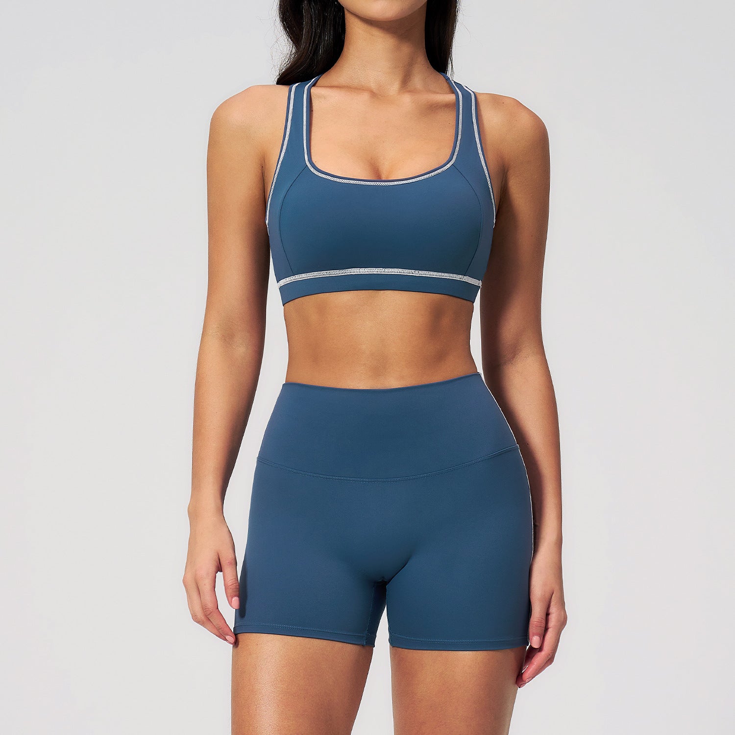 Versatile Butt-Lifting Fitness Shorts with Quick-Drying Sports Bra Yoga Set