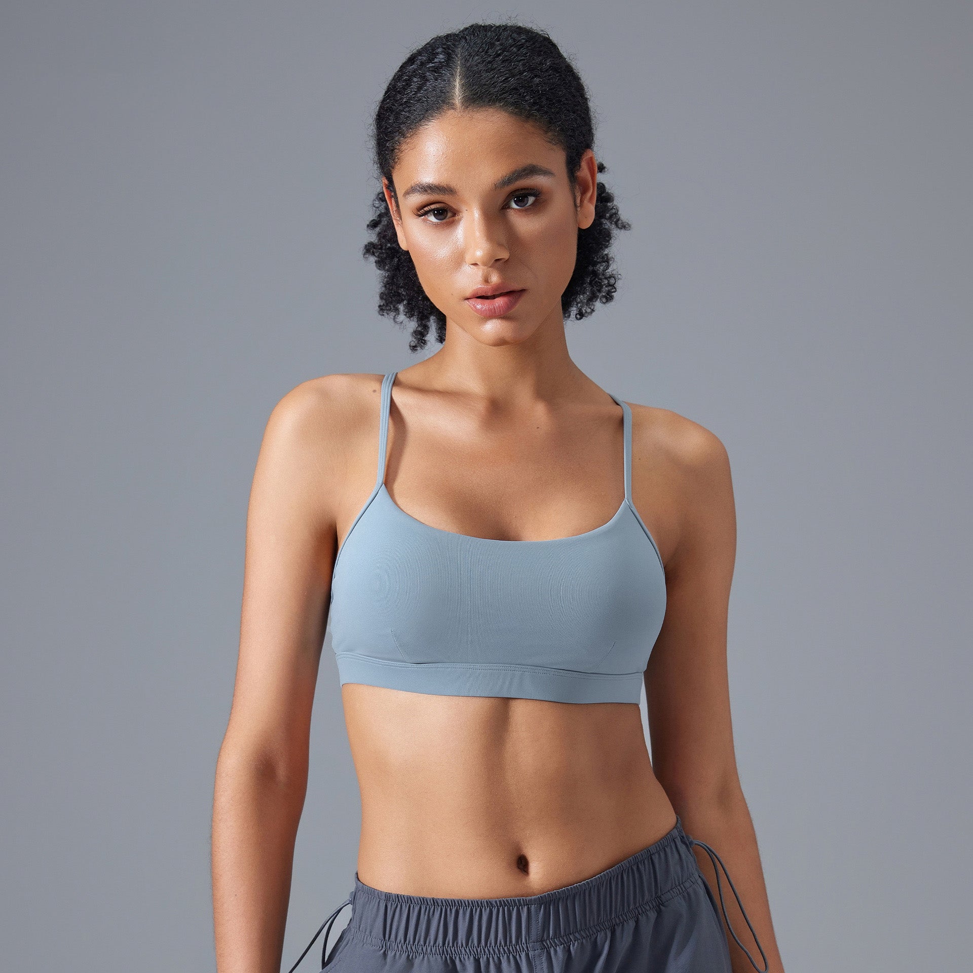 Adjustable Strap Sports Bra with Beautiful Back